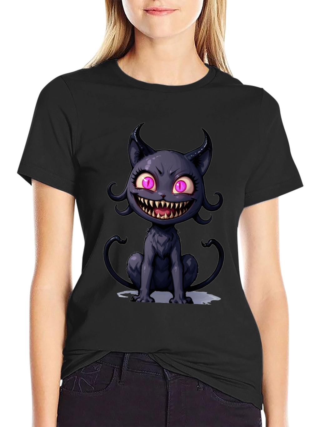 Creepy Cat T-Shirt - Halloween Apparel