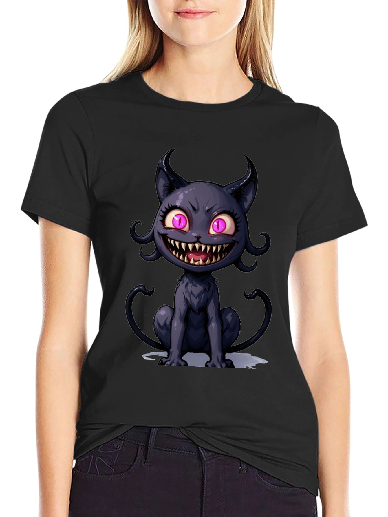 Creepy Cat T-Shirt - Halloween Apparel