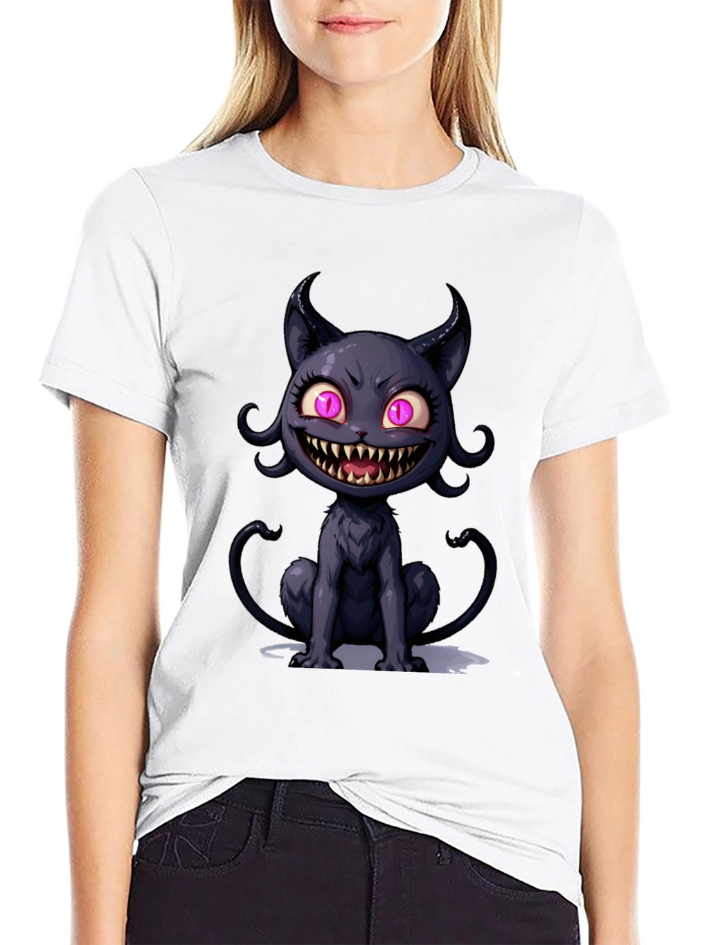 Creepy Cat T-Shirt - Halloween Apparel