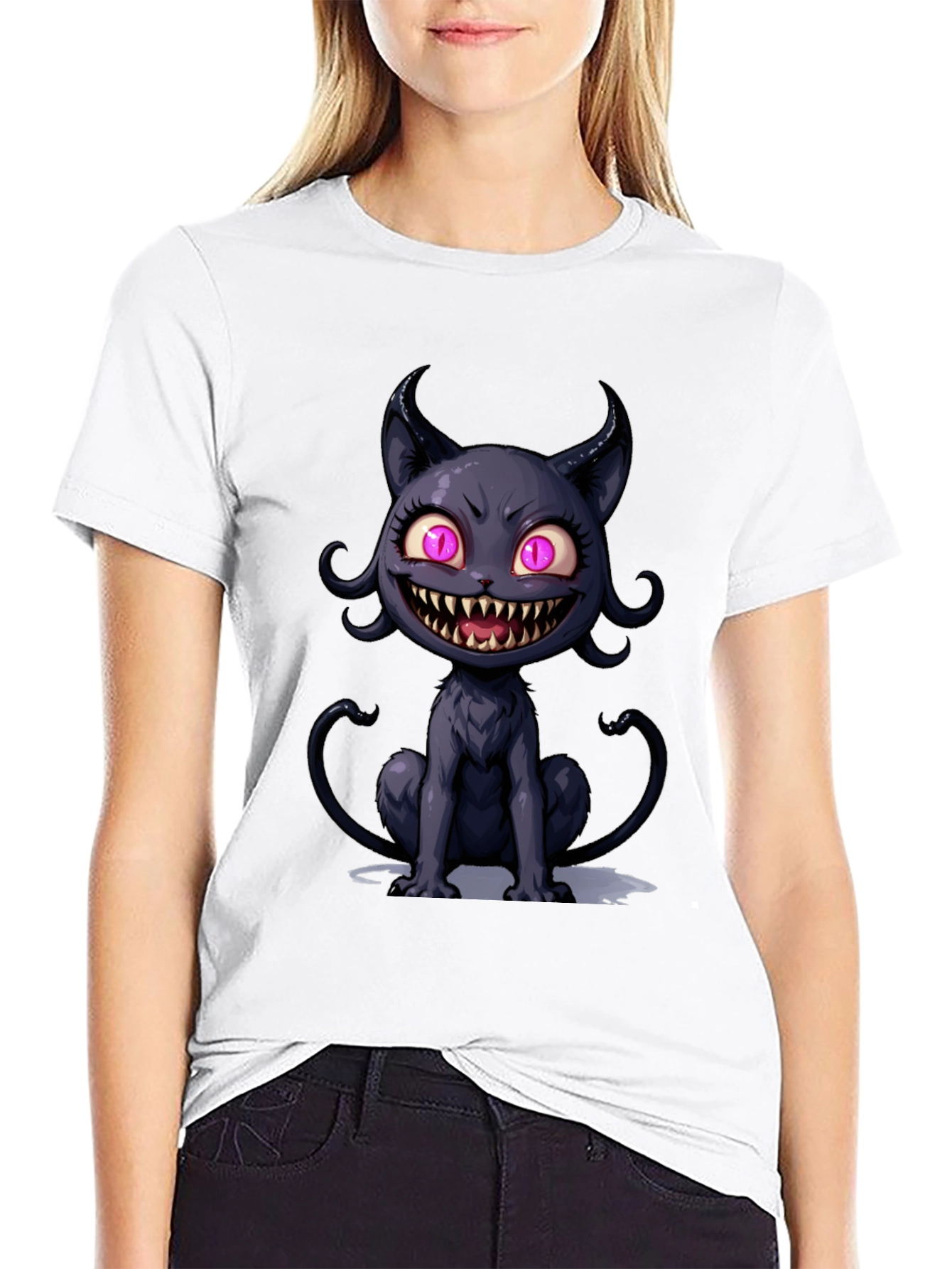 Creepy Cat T-Shirt - Halloween Apparel