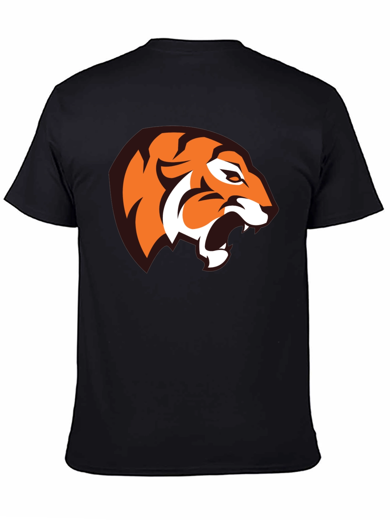 Bold Tiger Graphic Tee - Black Cotton Blend