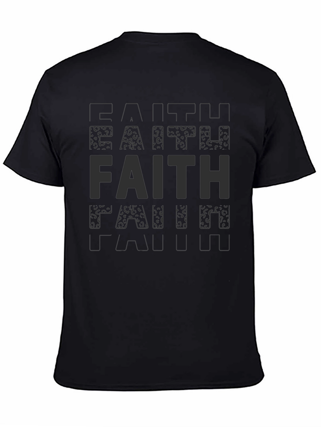 Faith Statement T-Shirt - Soft Black Tee