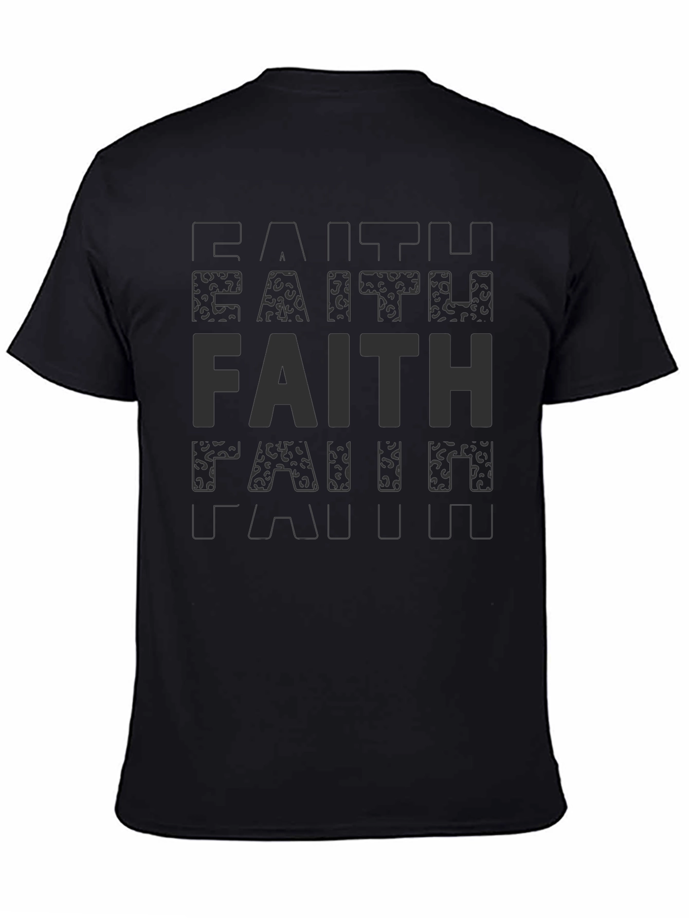 Faith Statement T-Shirt - Soft Black Tee