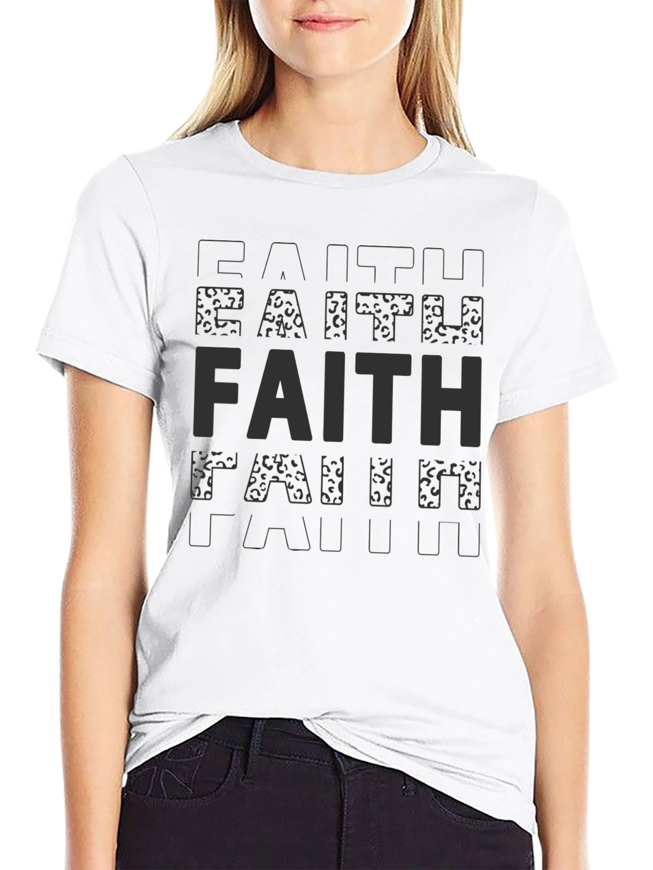 Faith Statement T-Shirt - Soft Black Tee