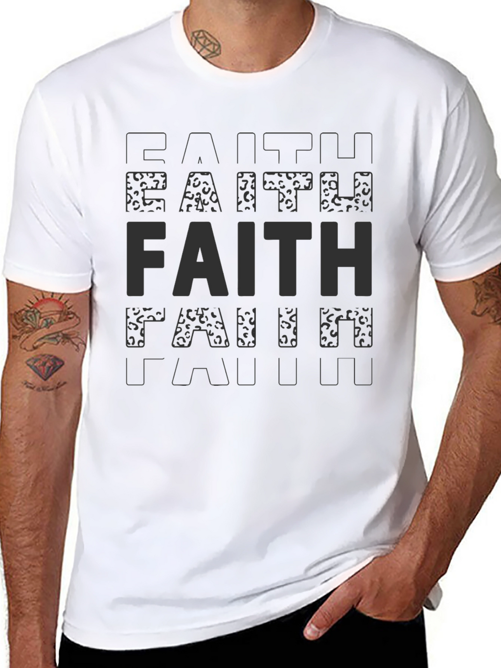 Faith Statement T-Shirt - Soft Black Tee