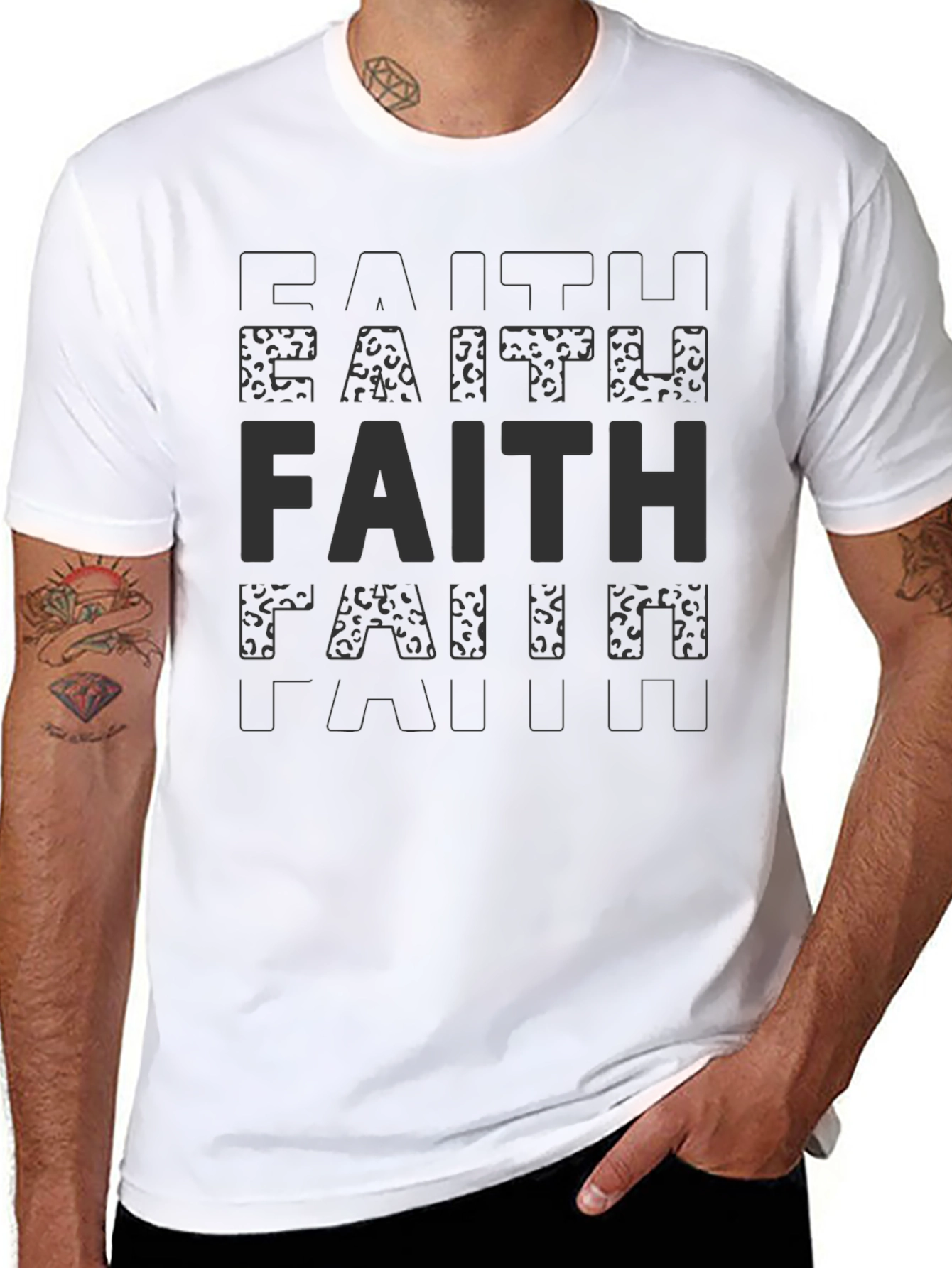 Faith Statement T-Shirt - Soft Black Tee
