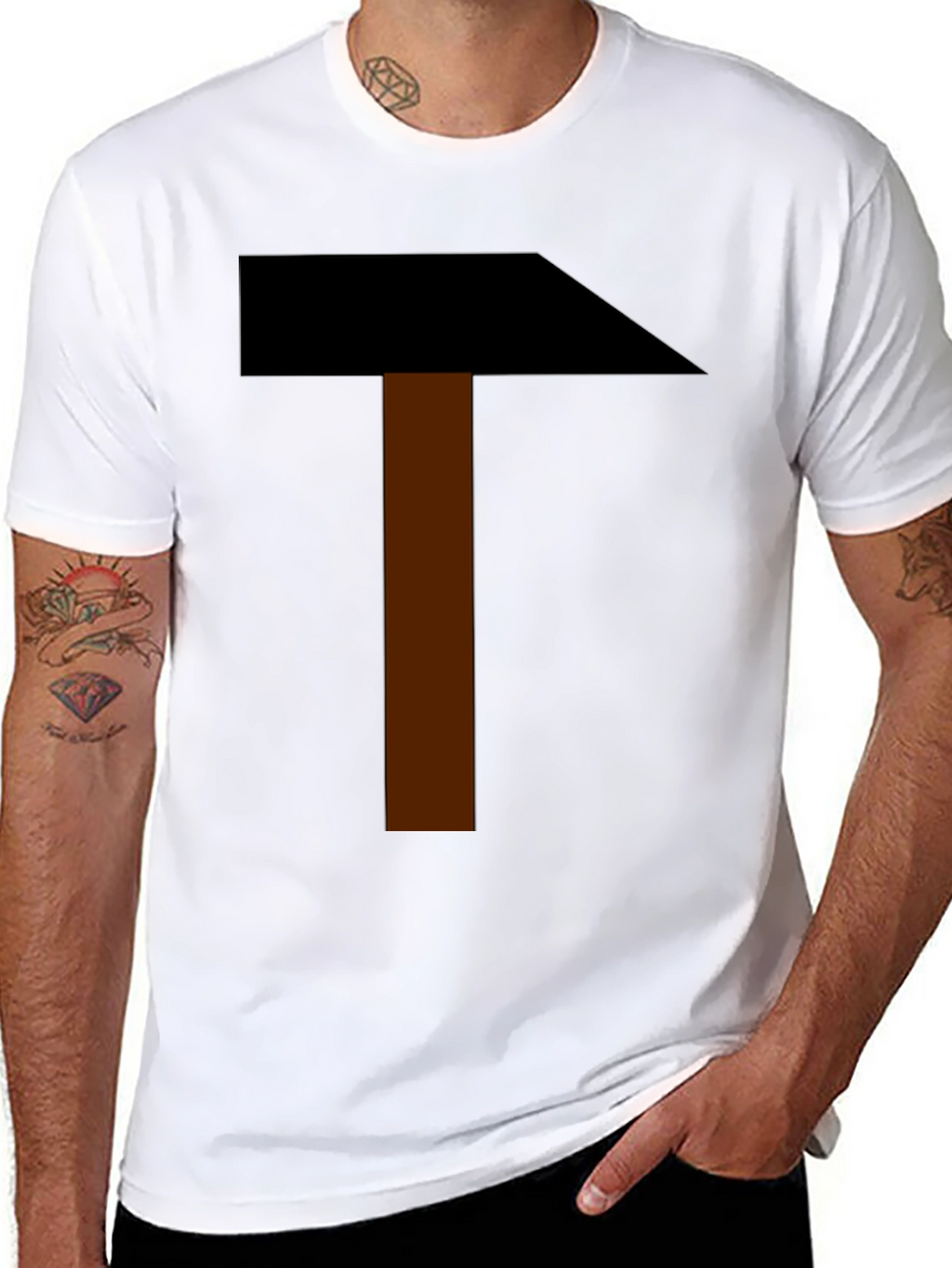 Hammer Graphic Print T-Shirt - Black