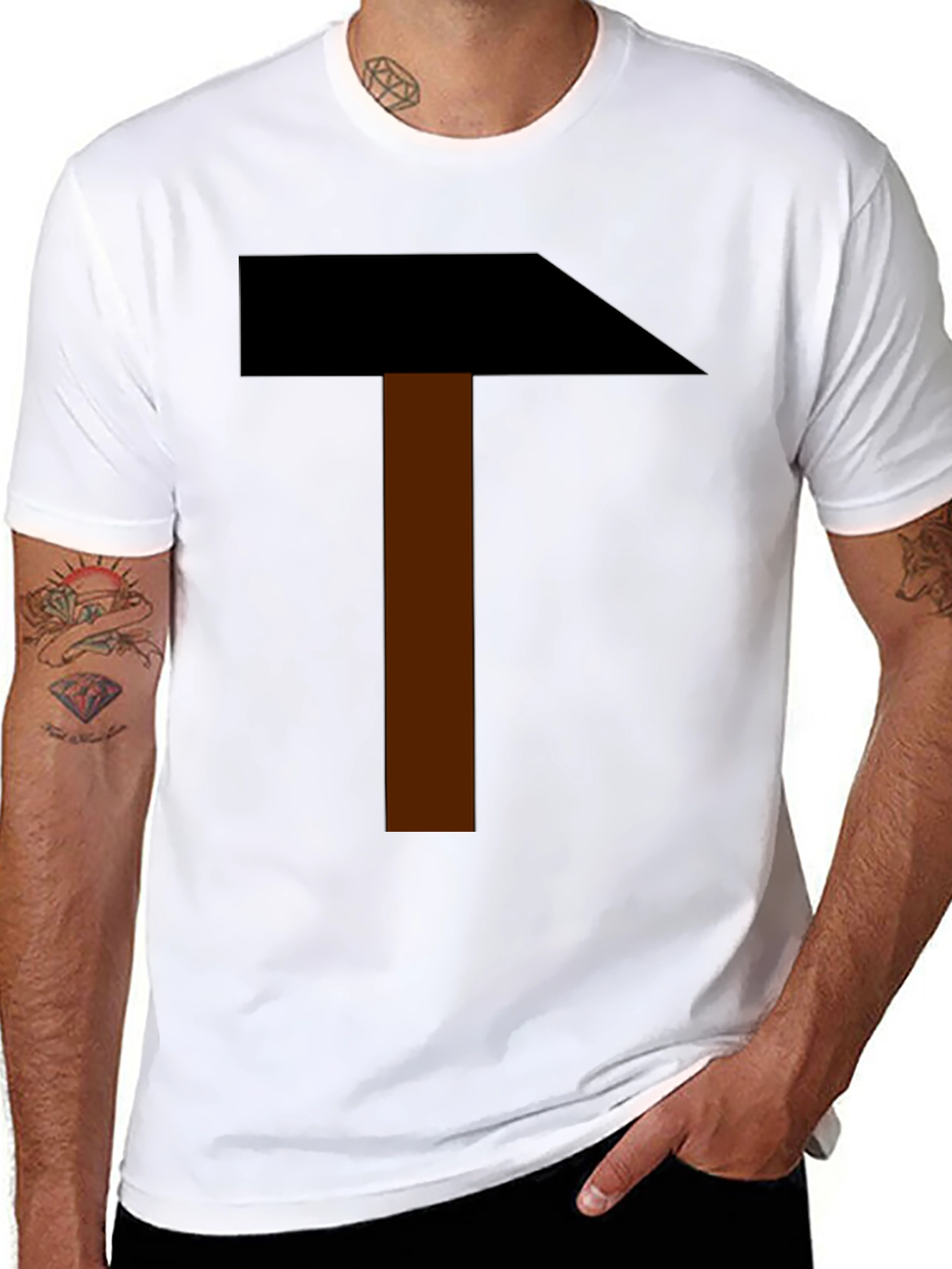 Hammer Graphic Print T-Shirt - Black