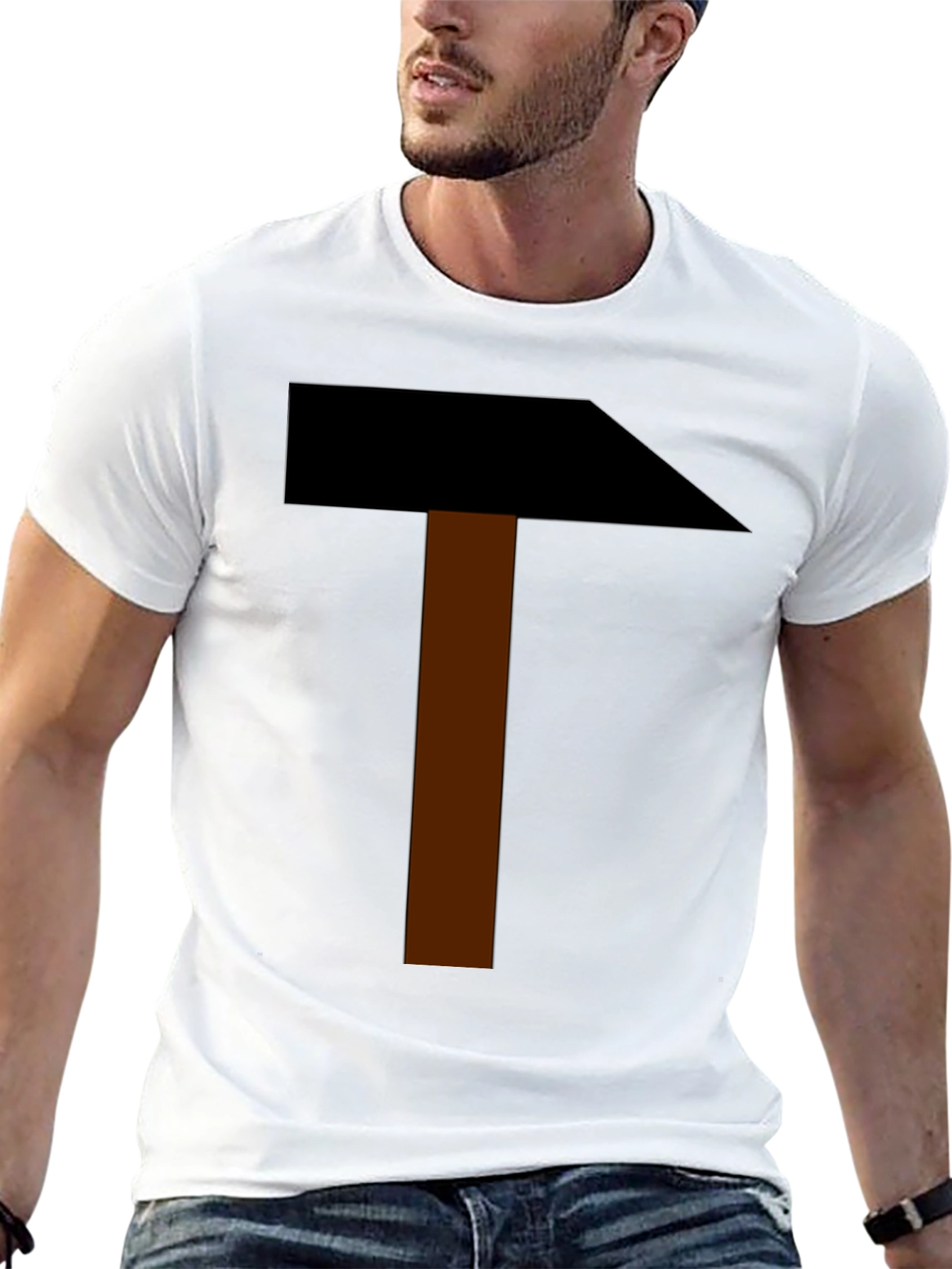 Hammer Graphic Print T-Shirt - Black