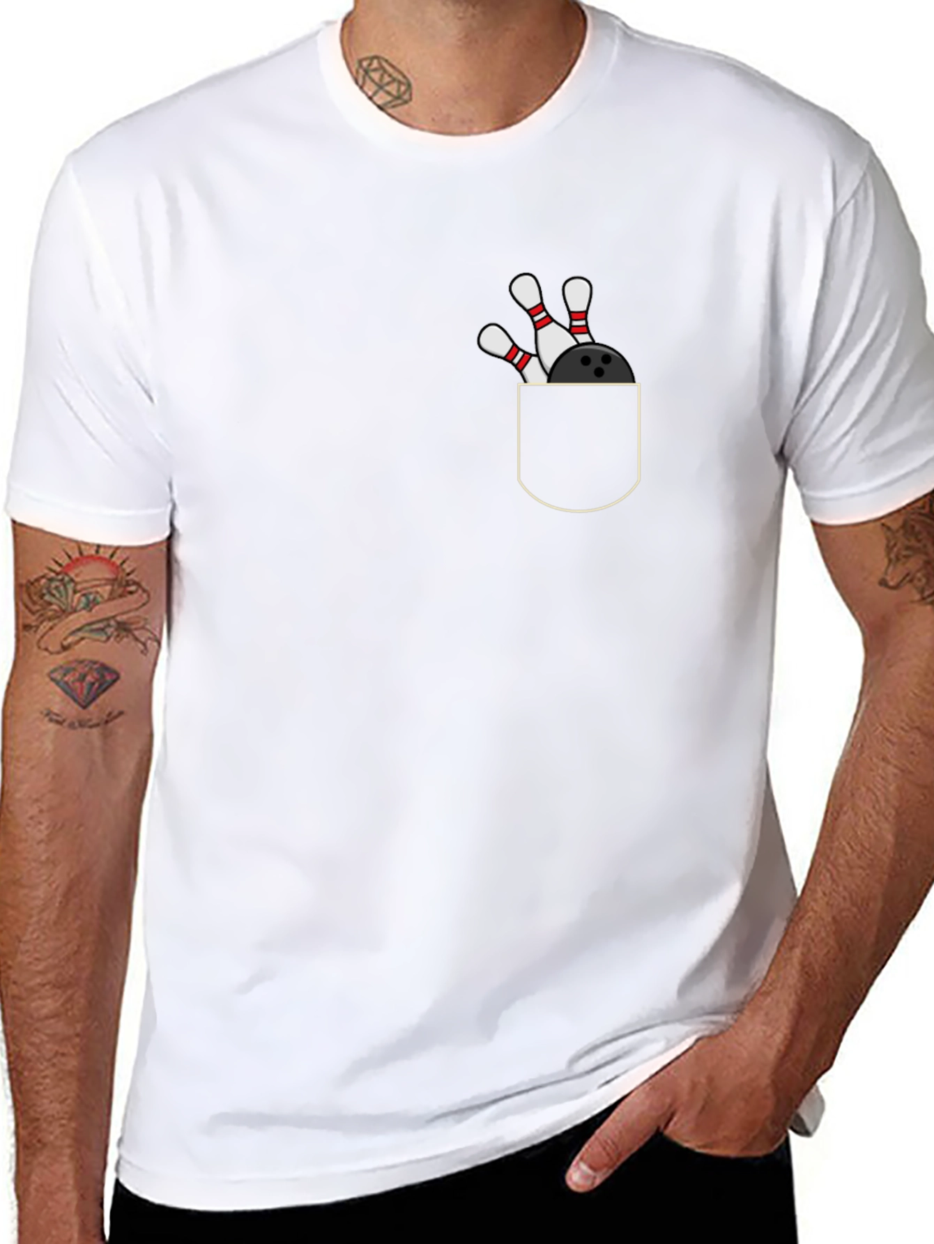 Bowling Pocket T-Shirt - Strike Style!
