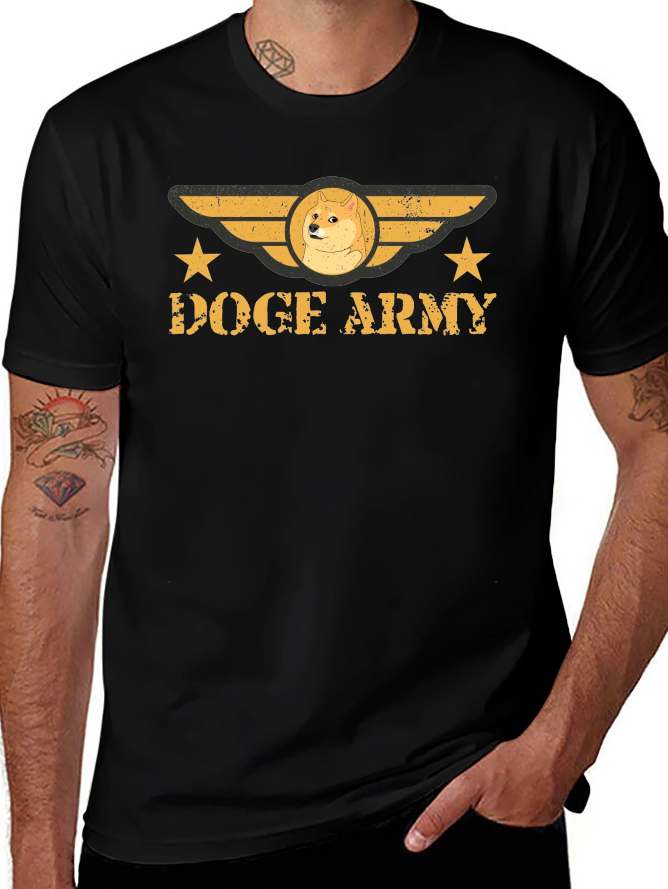 Doge Army Graphic Tee - Meme Crypto T-Shirt