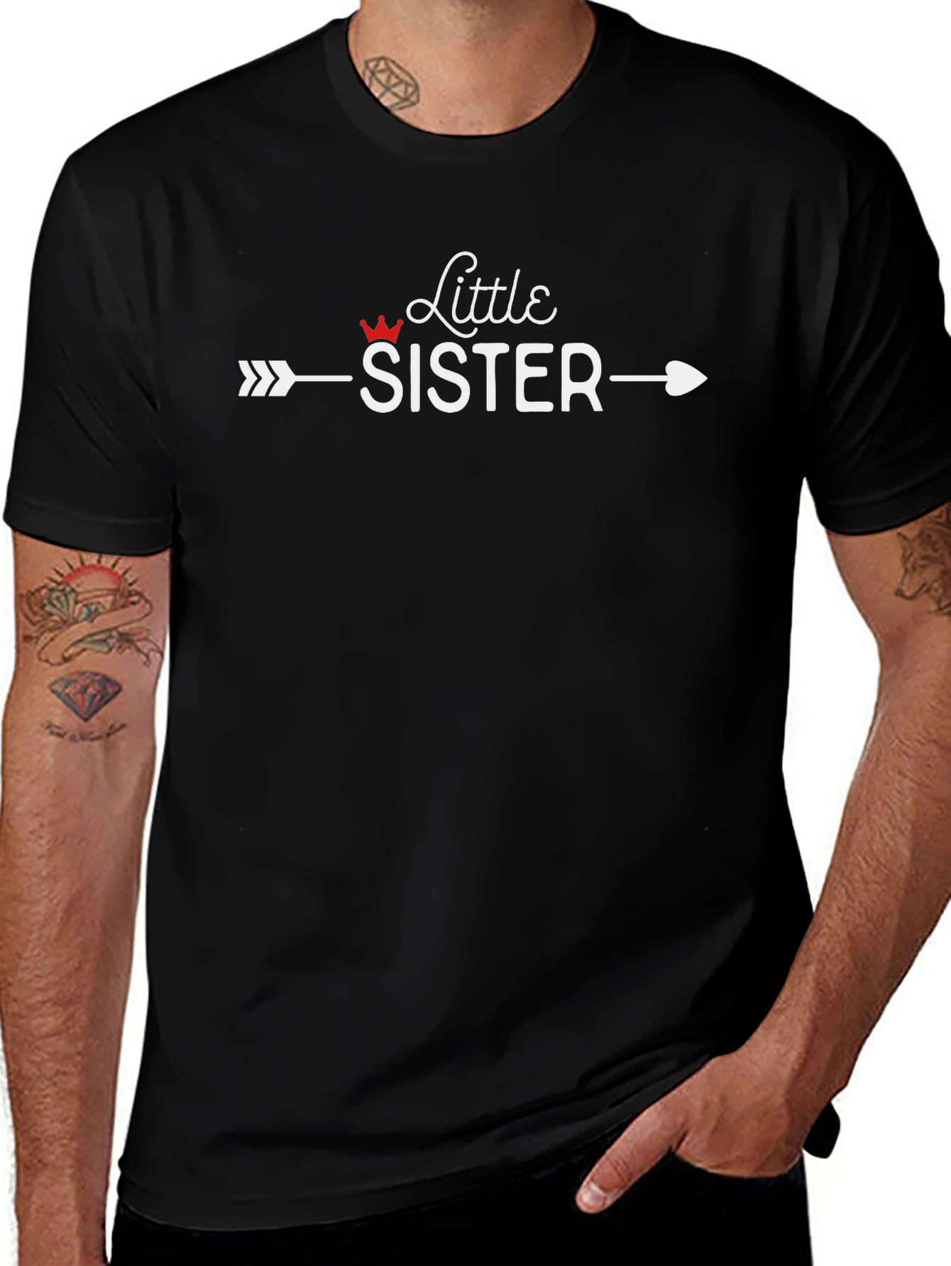 Little Sister Arrow T-Shirt - Cute Sibling Tee