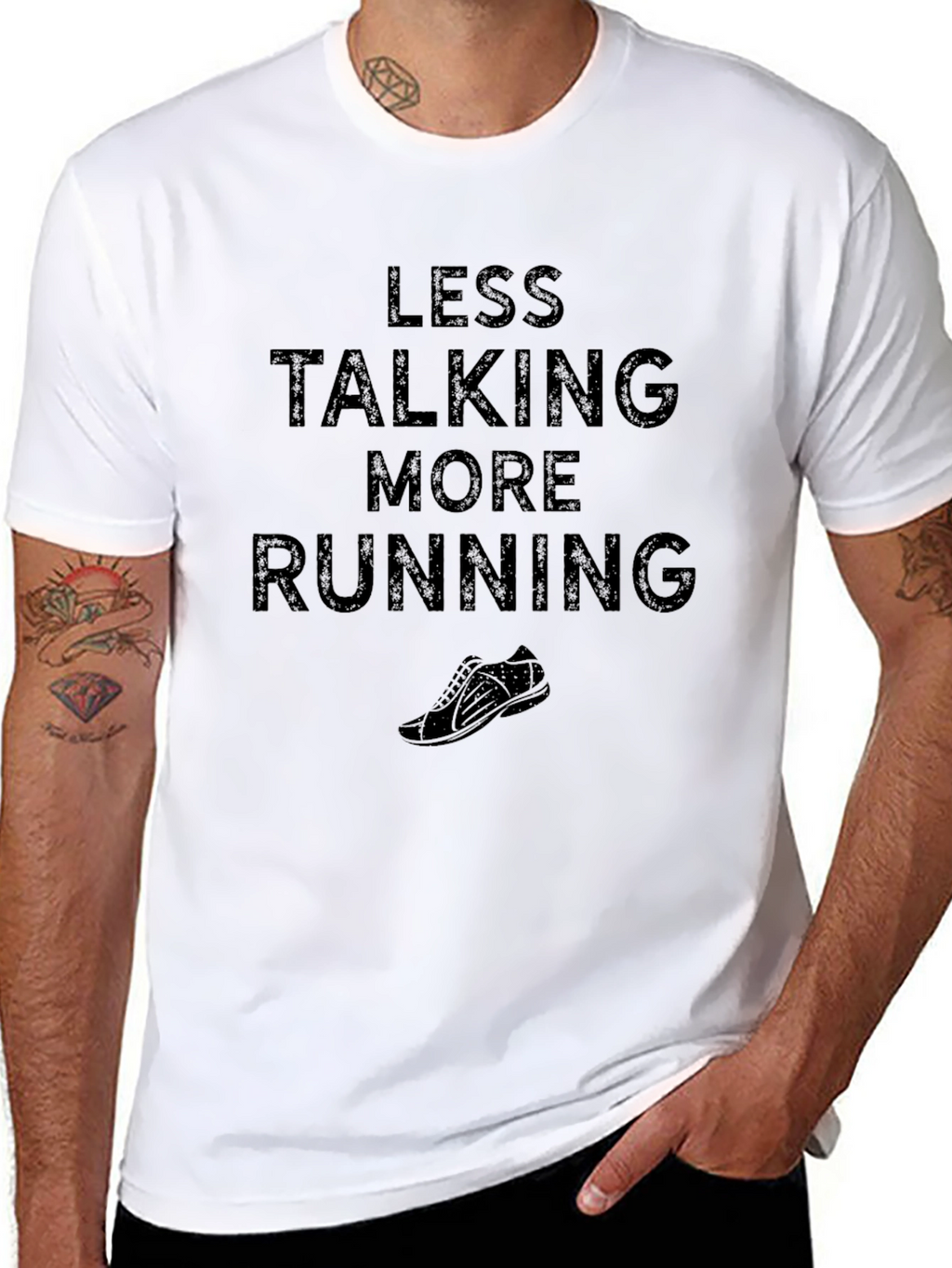 Less Talking More Running Black T-Shirt