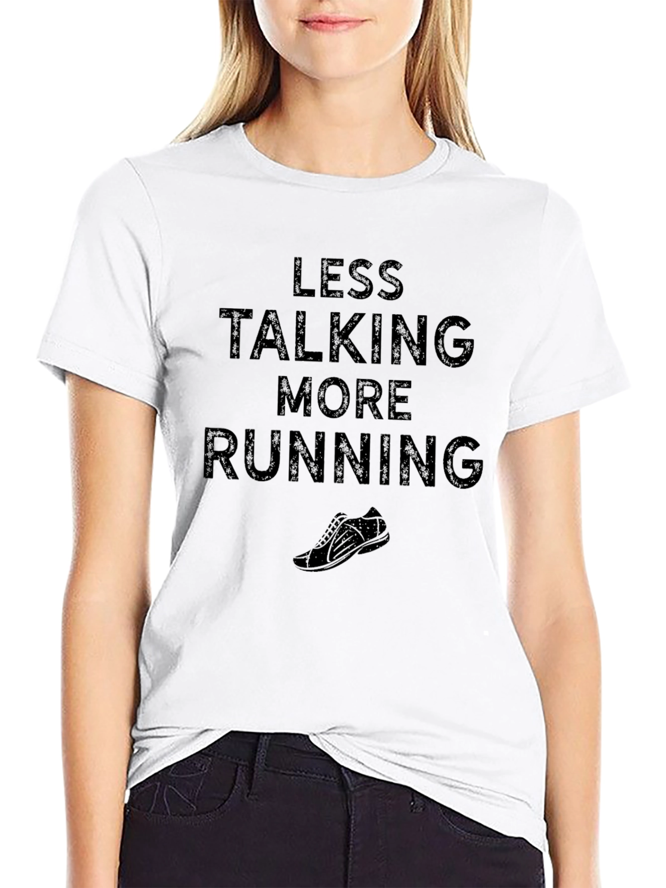 Less Talking More Running Black T-Shirt
