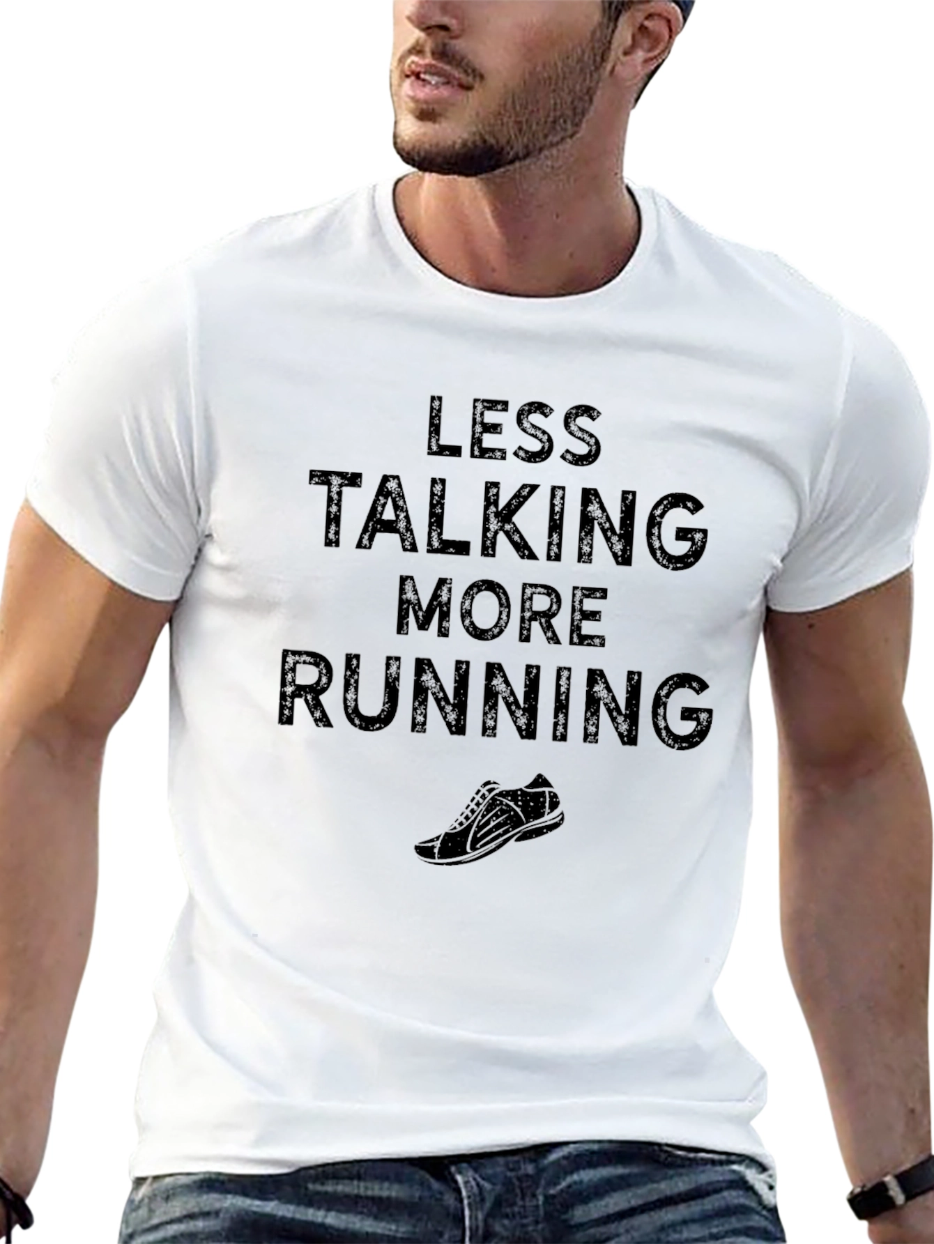 Less Talking More Running Black T-Shirt