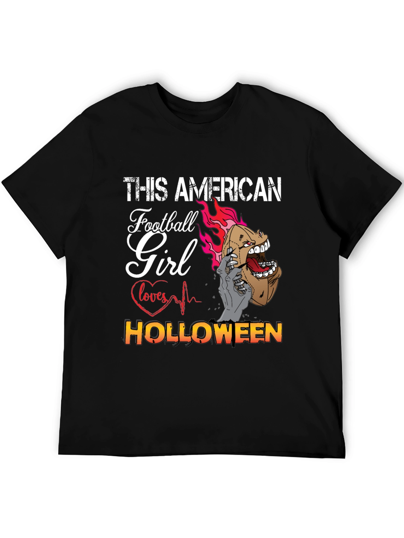 American Football Girl Halloween T-Shirt