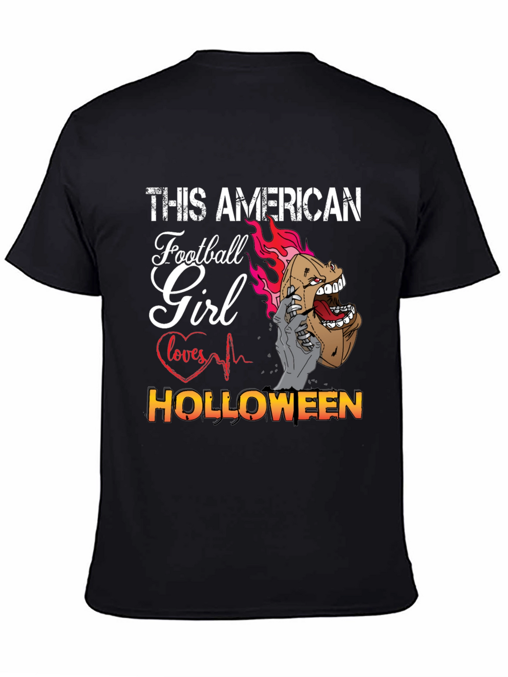 American Football Girl Halloween T-Shirt