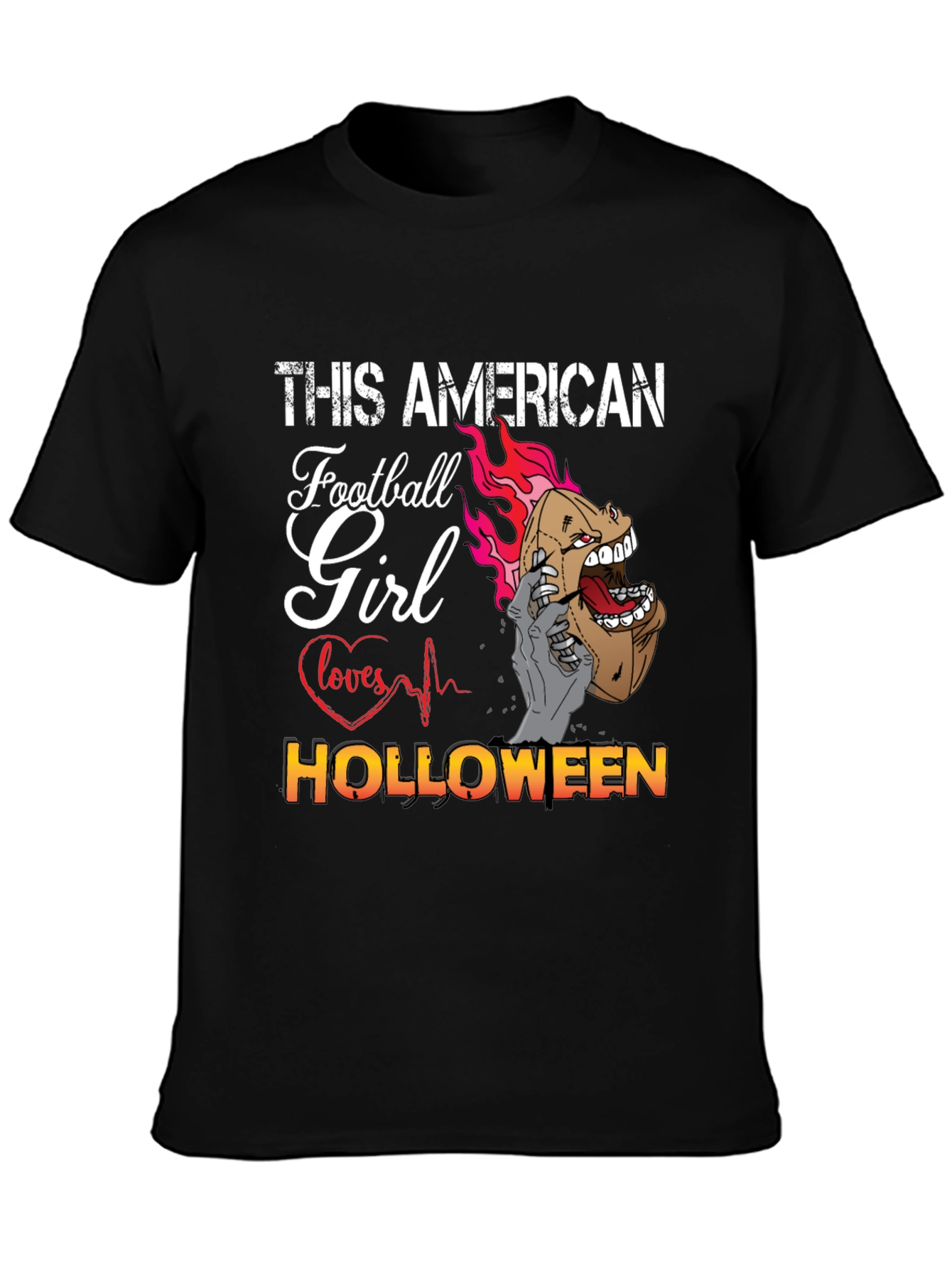 American Football Girl Halloween T-Shirt