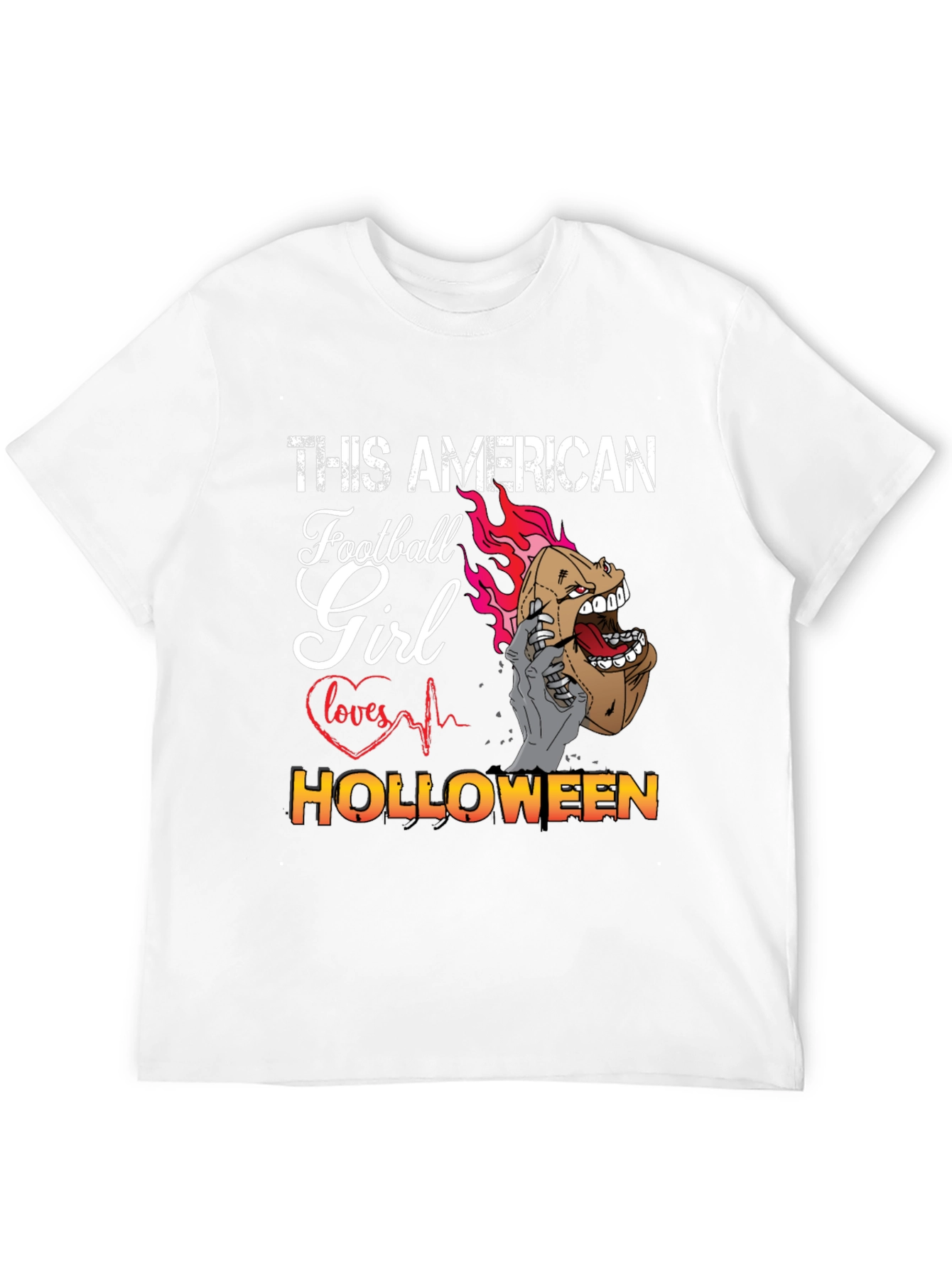 American Football Girl Halloween T-Shirt