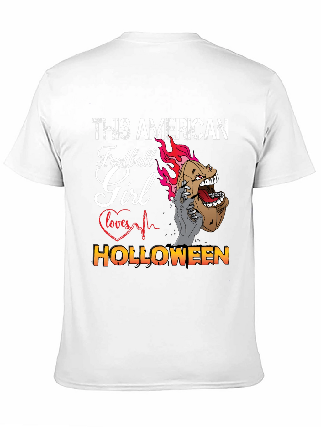 American Football Girl Halloween T-Shirt