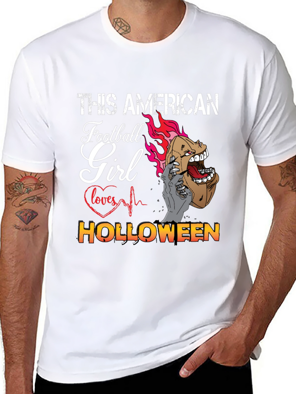 American Football Girl Halloween T-Shirt