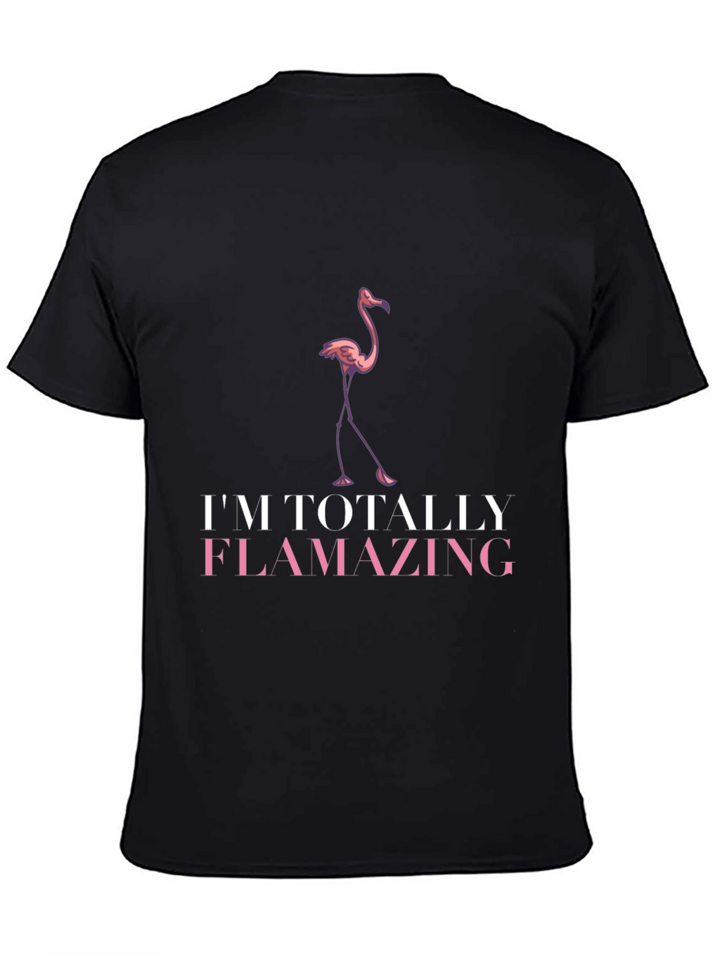 Flamazing Flamingo Graphic T-Shirt - Black