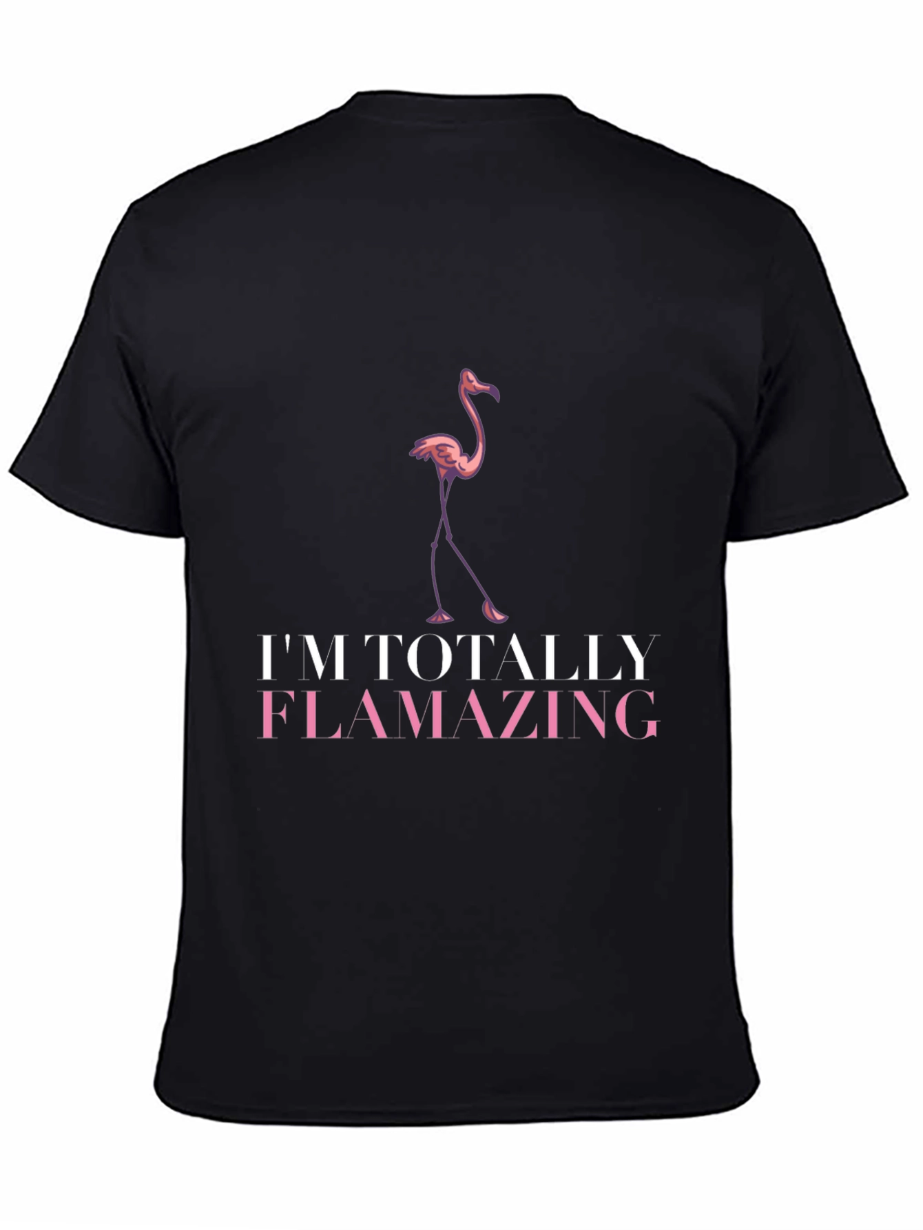 Flamazing Flamingo Graphic T-Shirt - Black