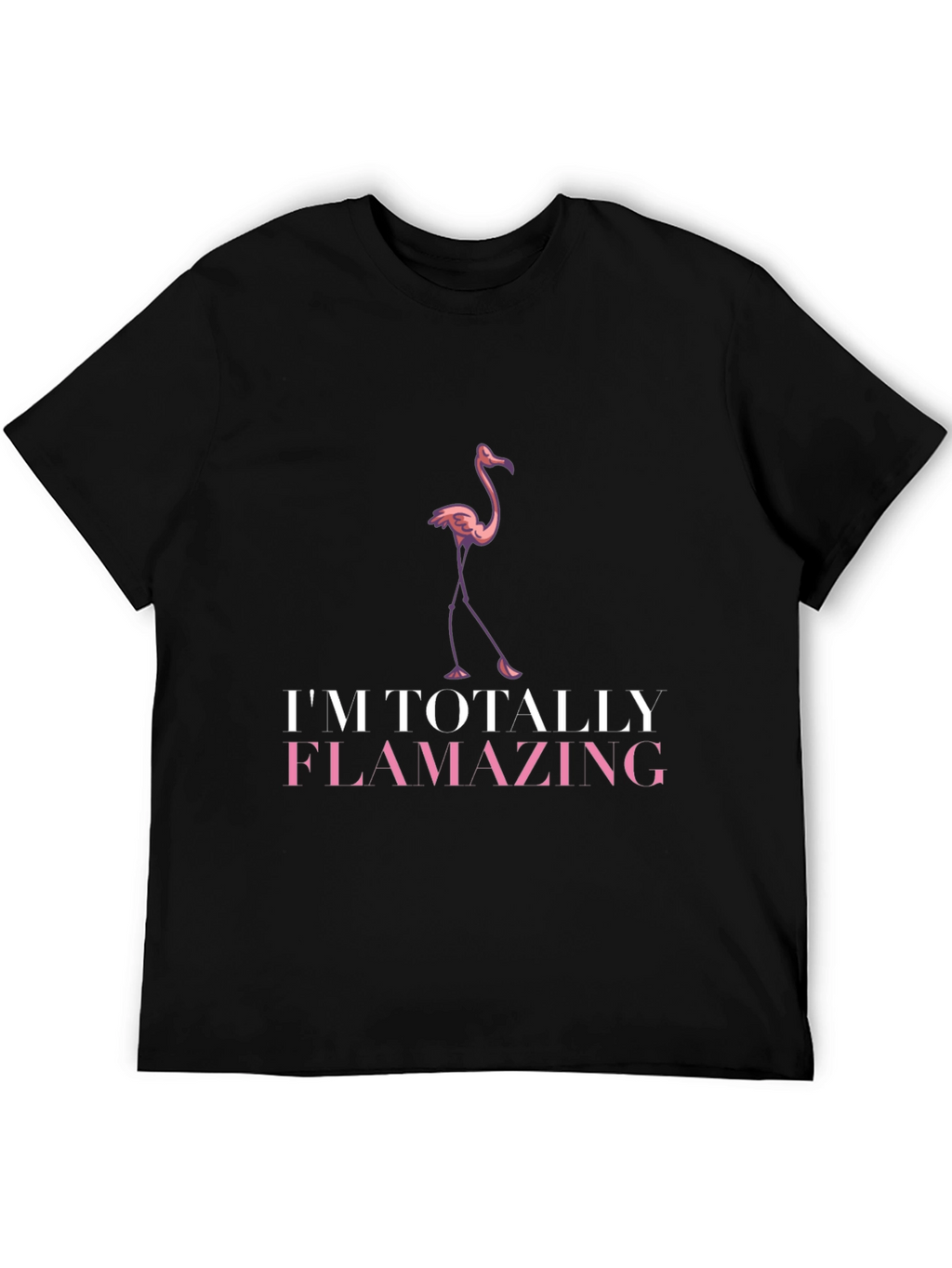 Flamazing Flamingo Graphic T-Shirt - Black