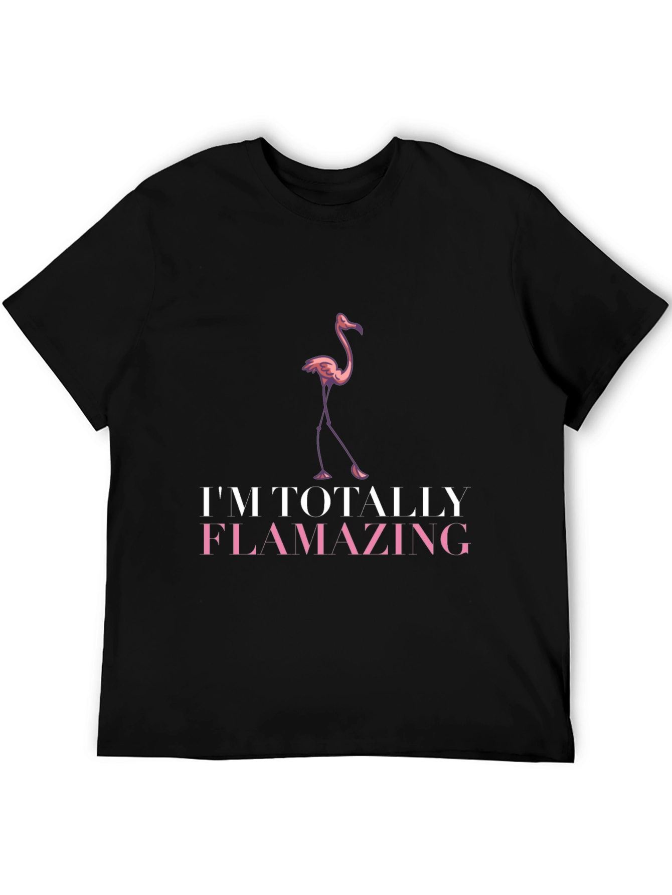 Flamazing Flamingo Graphic T-Shirt - Black