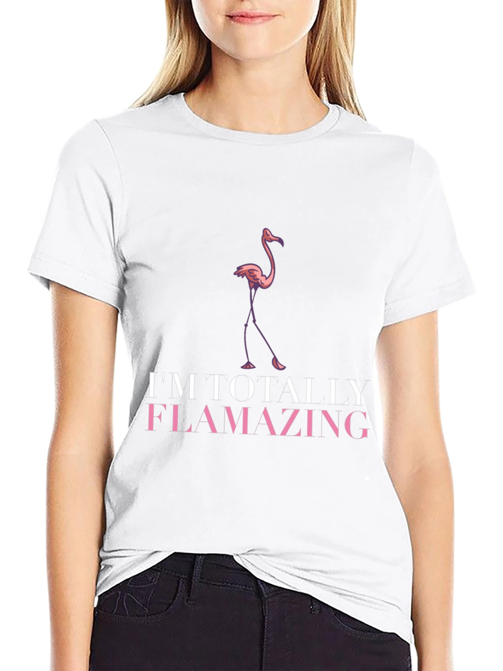 Flamazing Flamingo Graphic T-Shirt - Black