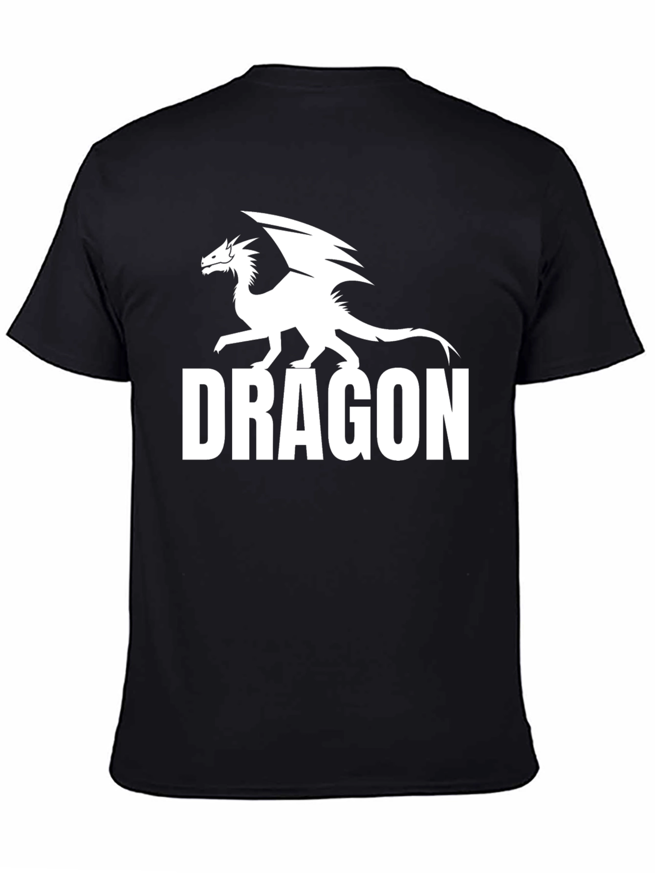 Dragon Graphic Tee - Black Cotton Comfort