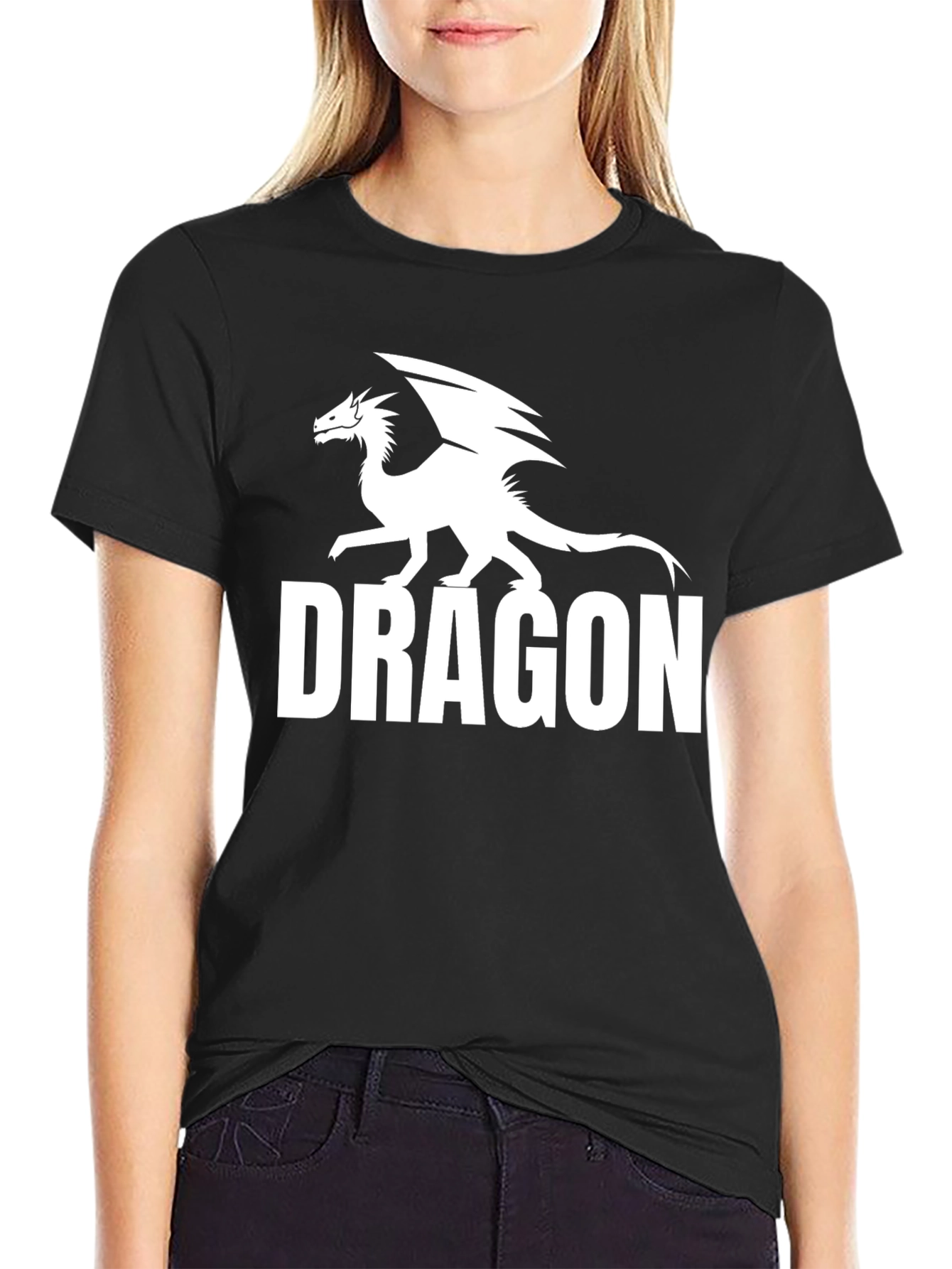 Dragon Graphic Tee - Black Cotton Comfort