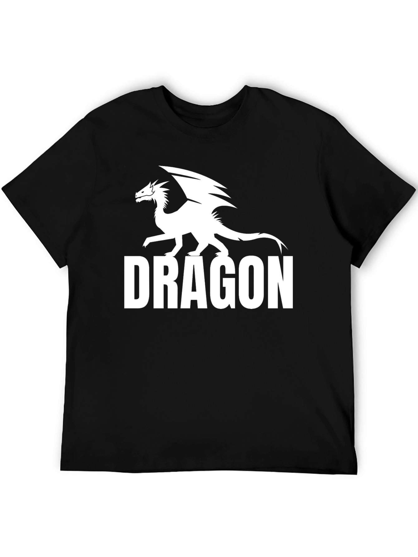 Dragon Graphic Tee - Black Cotton Comfort