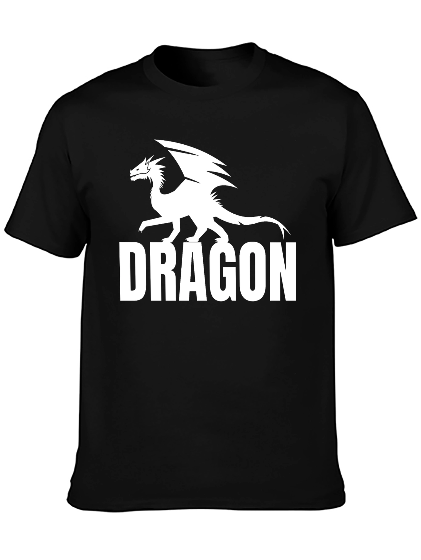 Dragon Graphic Tee - Black Cotton Comfort