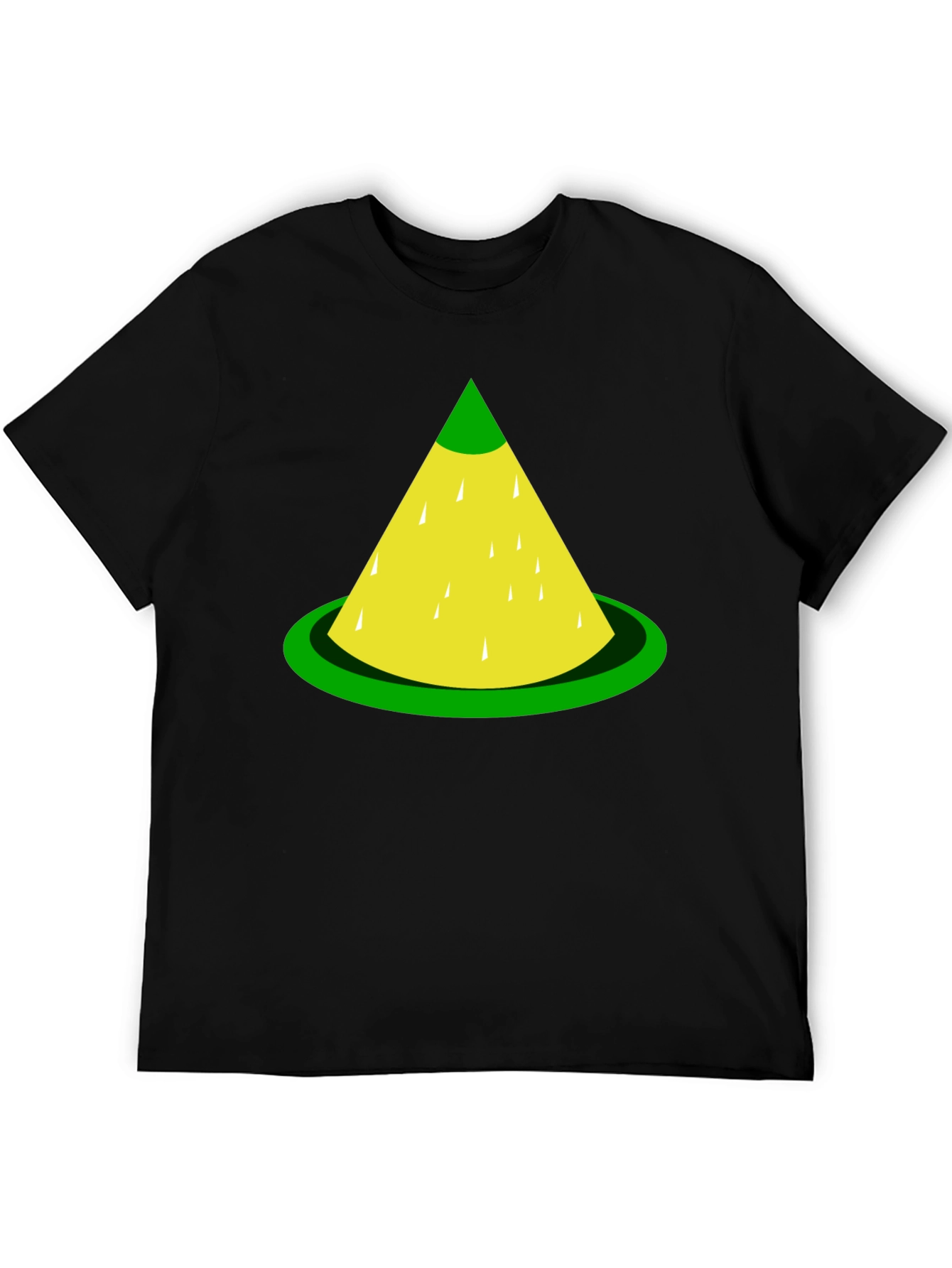 Lemon Slice Graphic Tee - Black Cotton T-Shirt
