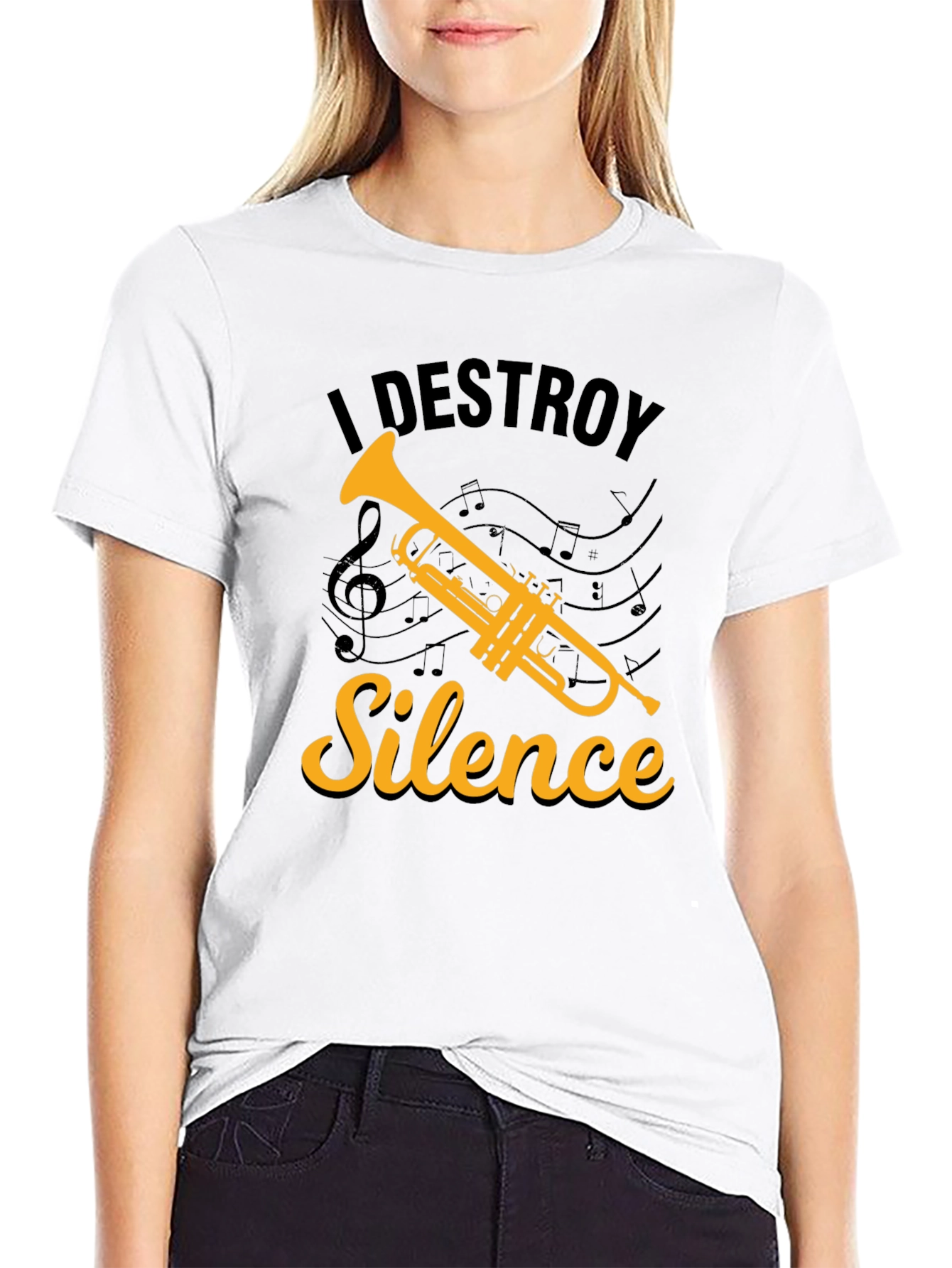 I Destroy Silence Trumpet T-Shirt