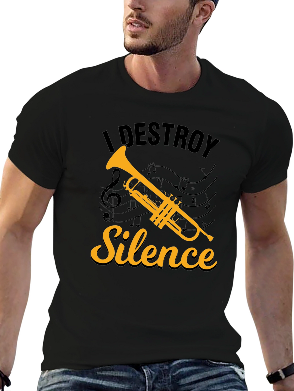 I Destroy Silence Trumpet T-Shirt