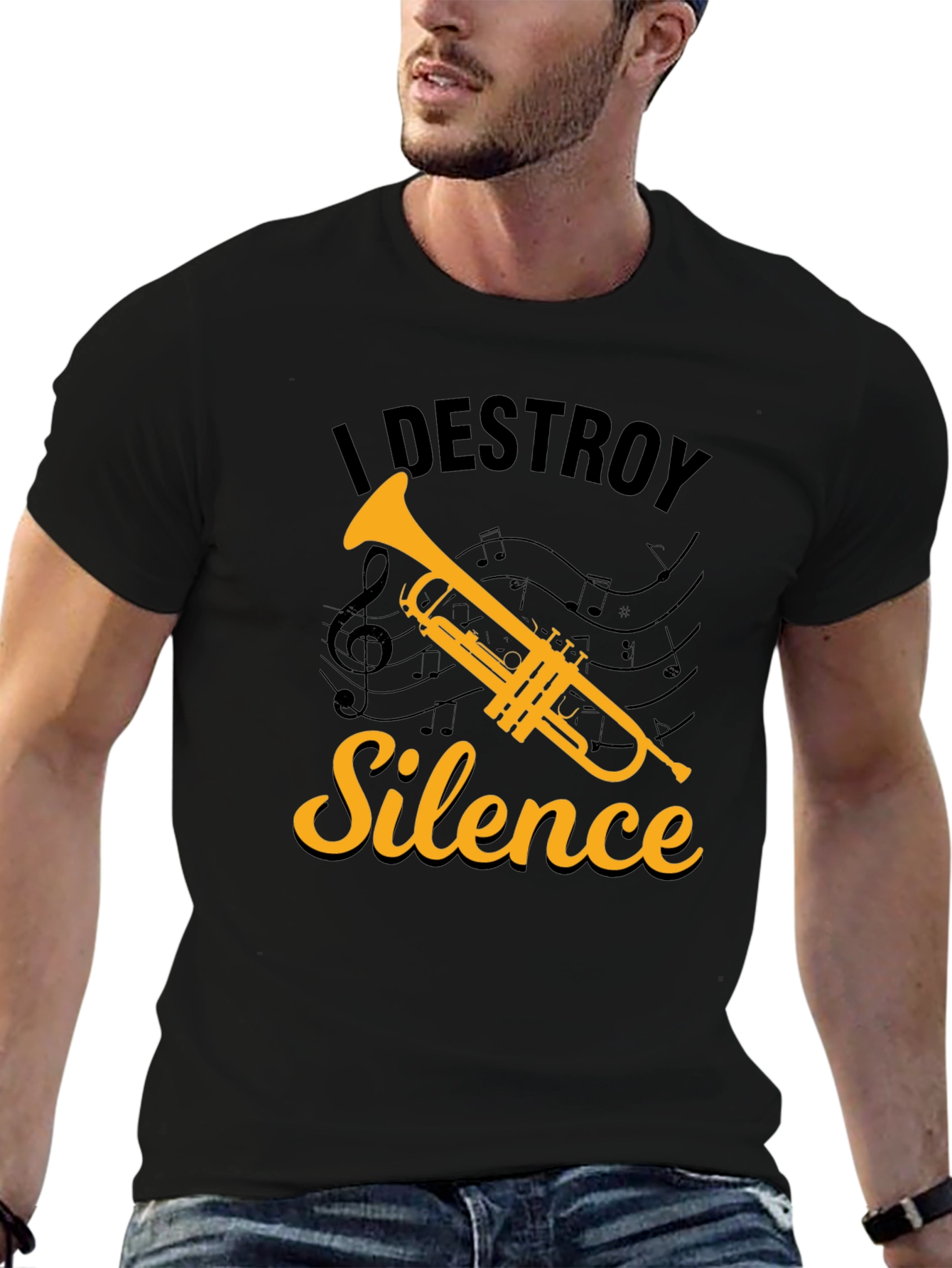 I Destroy Silence Trumpet T-Shirt
