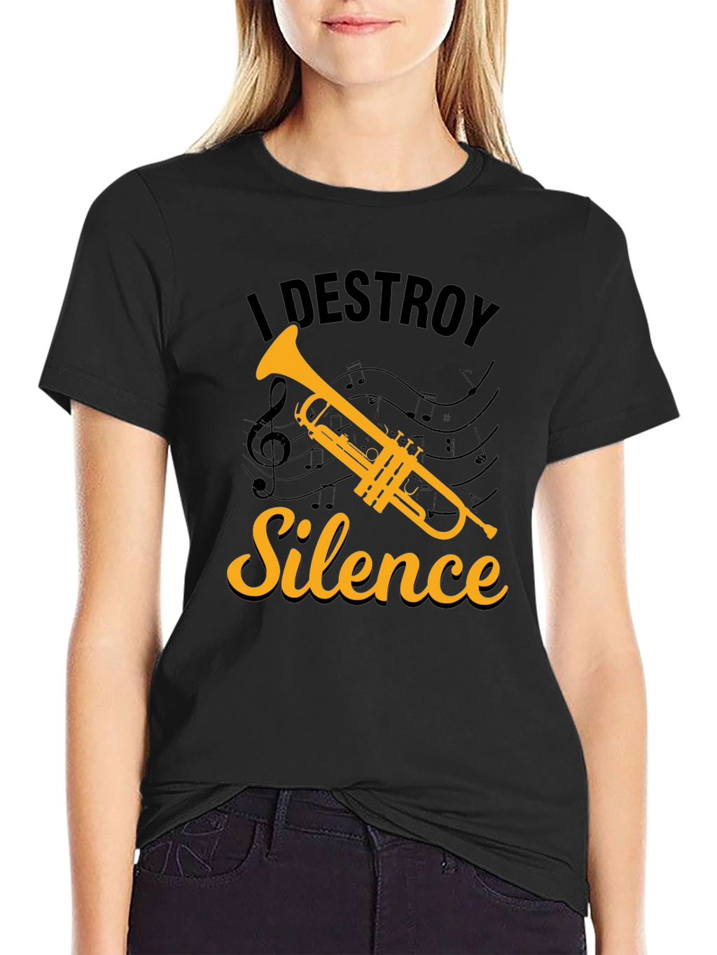 I Destroy Silence Trumpet T-Shirt