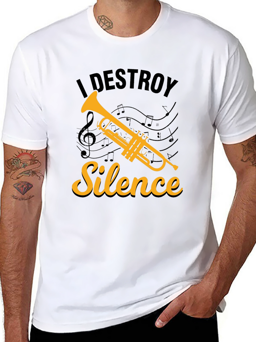 I Destroy Silence Trumpet T-Shirt