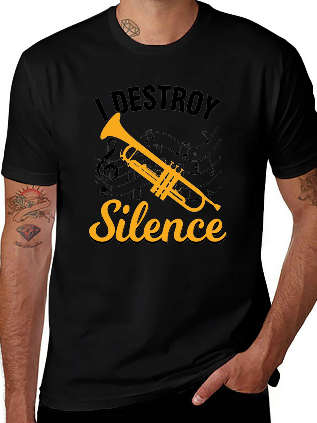 I Destroy Silence Trumpet T-Shirt