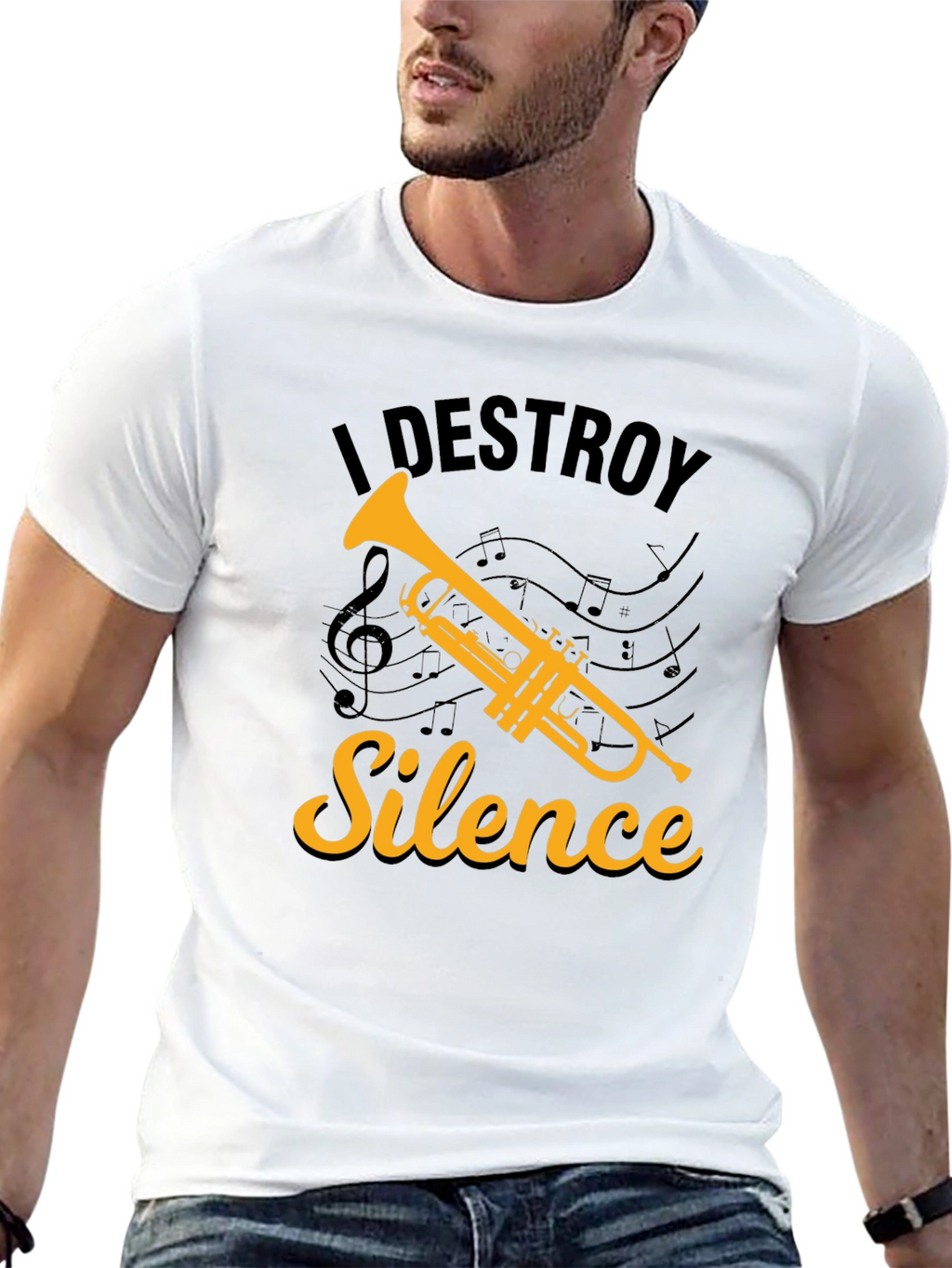 I Destroy Silence Trumpet T-Shirt