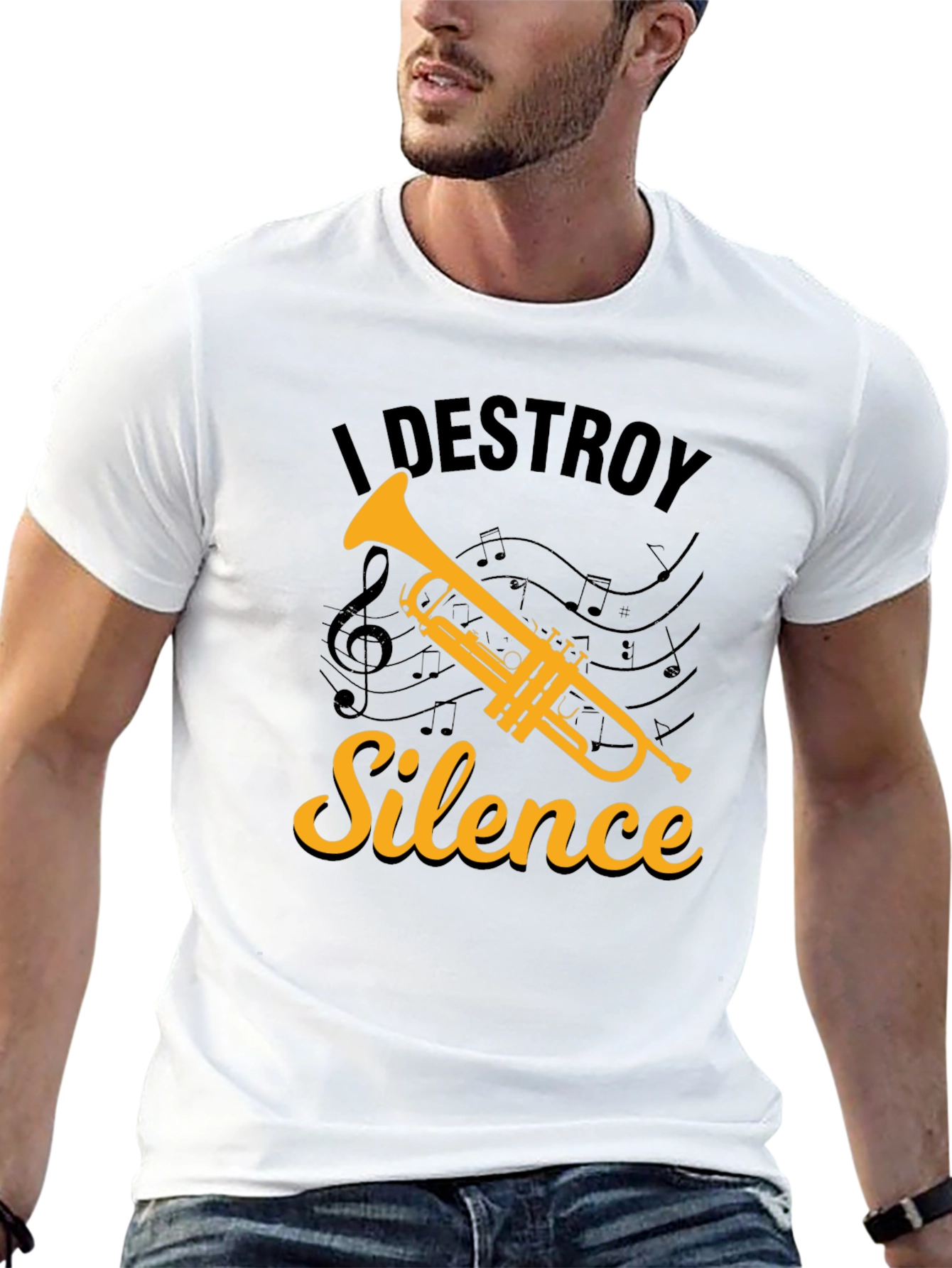 I Destroy Silence Trumpet T-Shirt