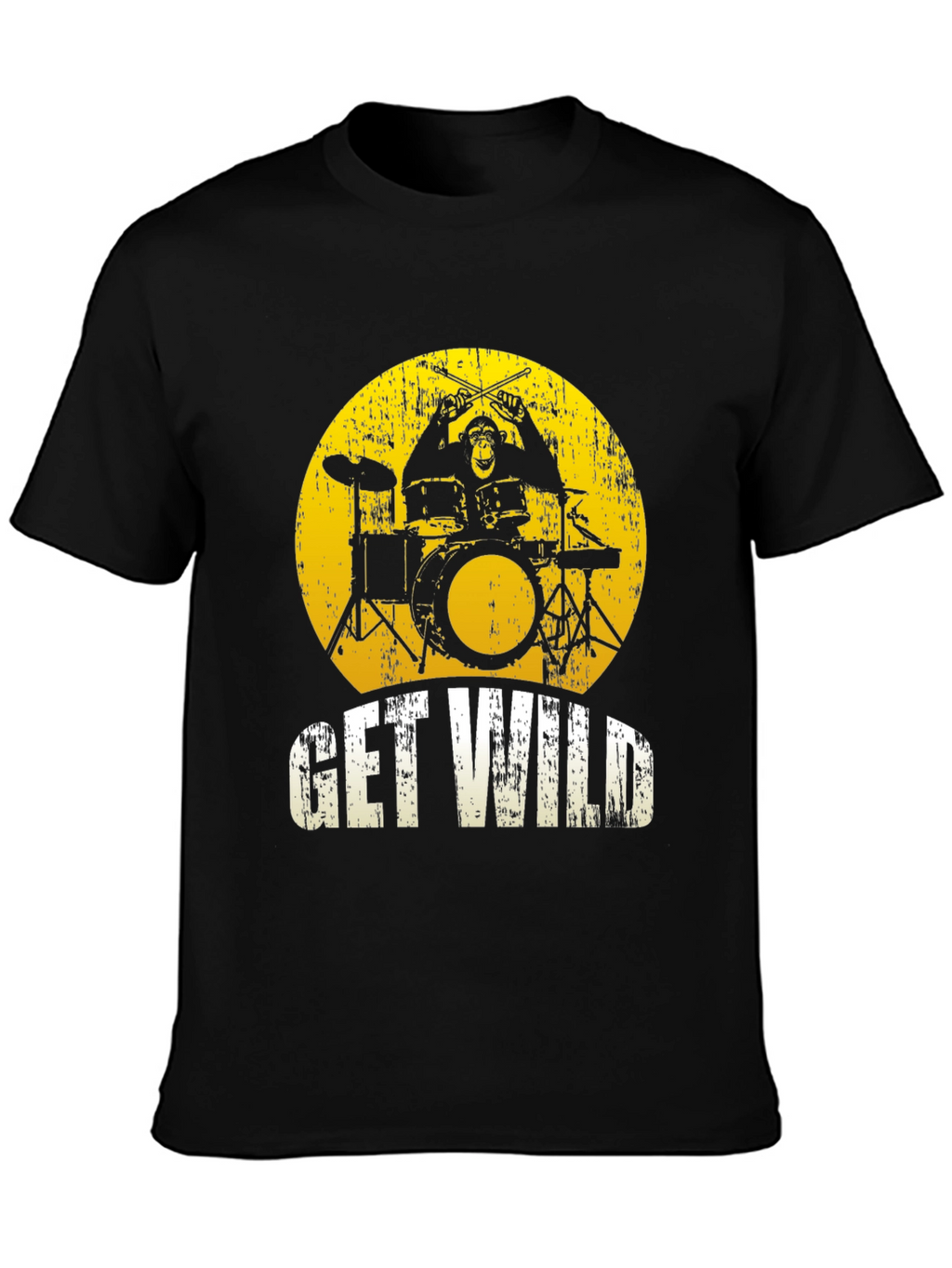 Get Wild Monkey Drummer Graphic Tee