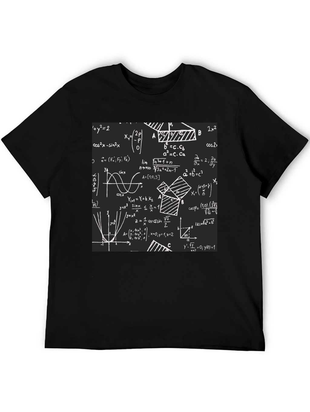 Math Equations Graphic Print T-Shirt