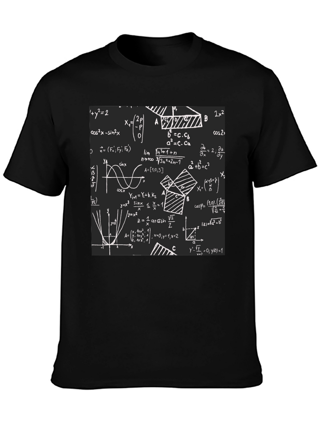 Math Equations Graphic Print T-Shirt