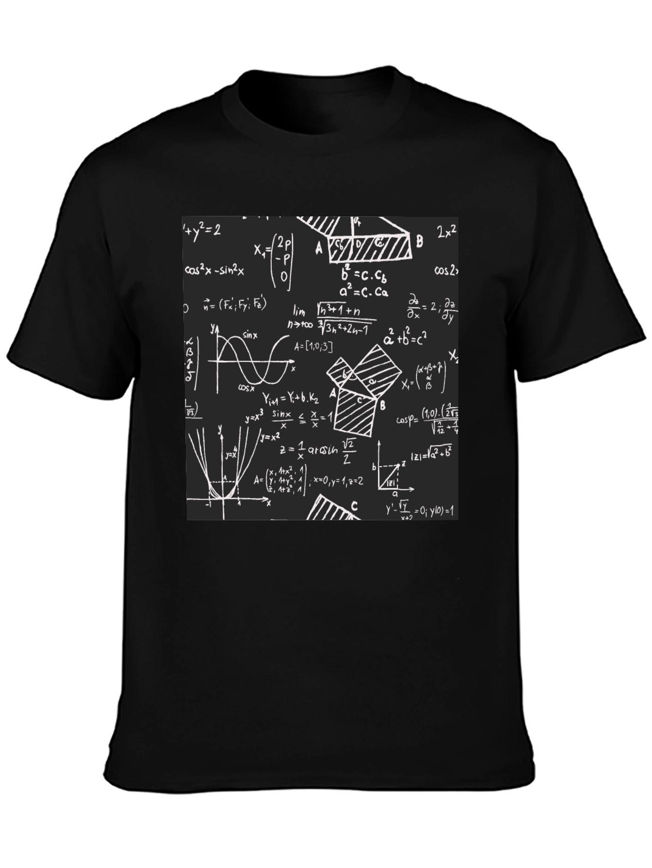 Math Equations Graphic Print T-Shirt