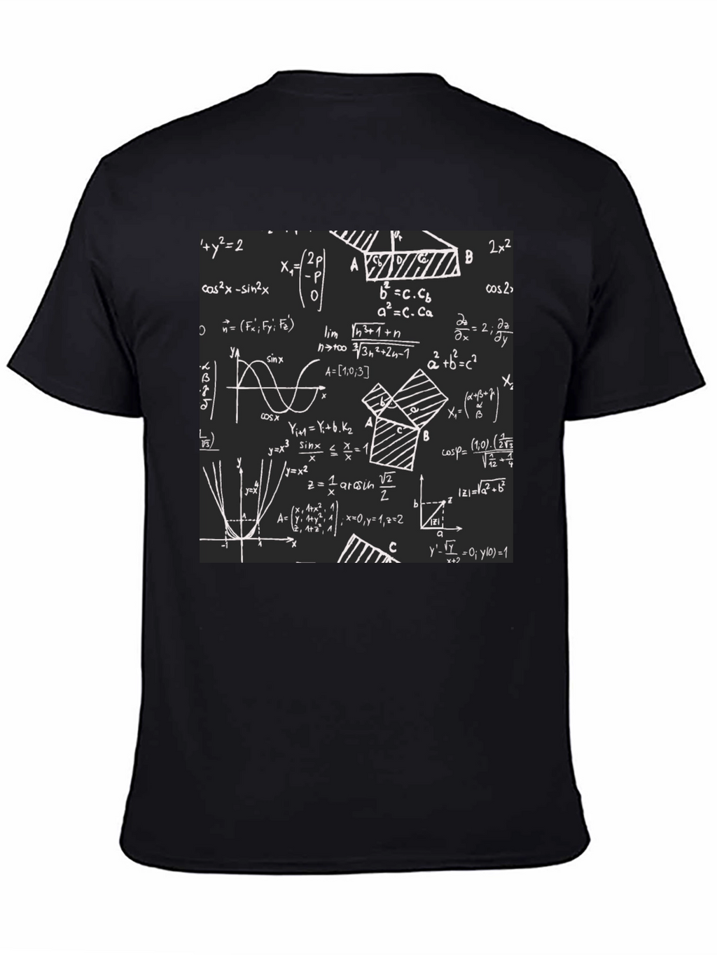 Math Equations Graphic Print T-Shirt