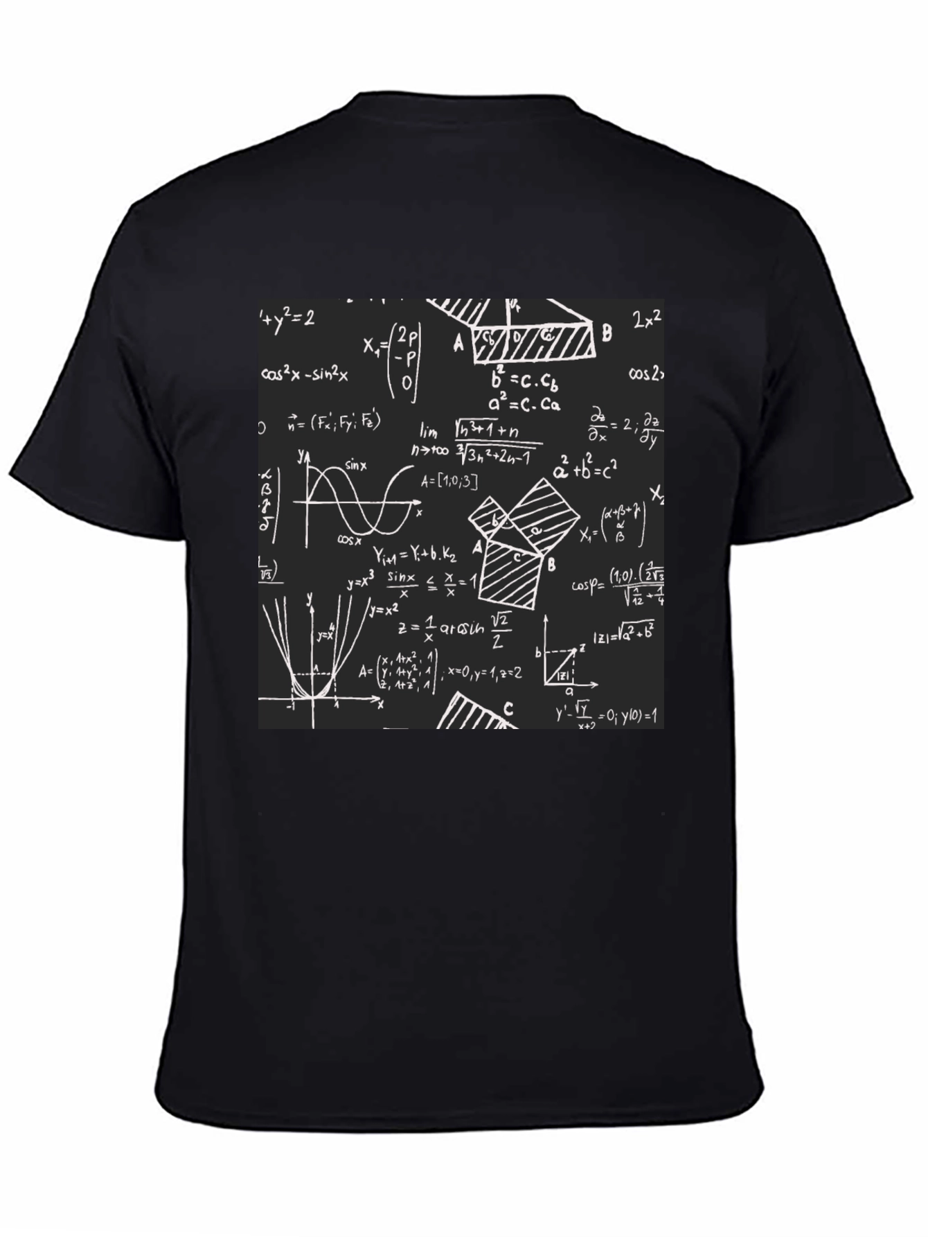 Math Equations Graphic Print T-Shirt