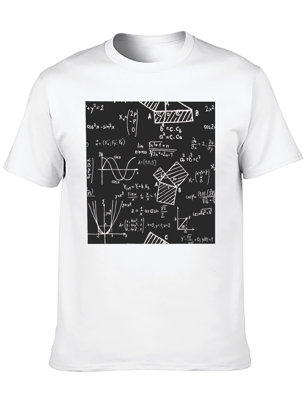 Math Equations Graphic Print T-Shirt